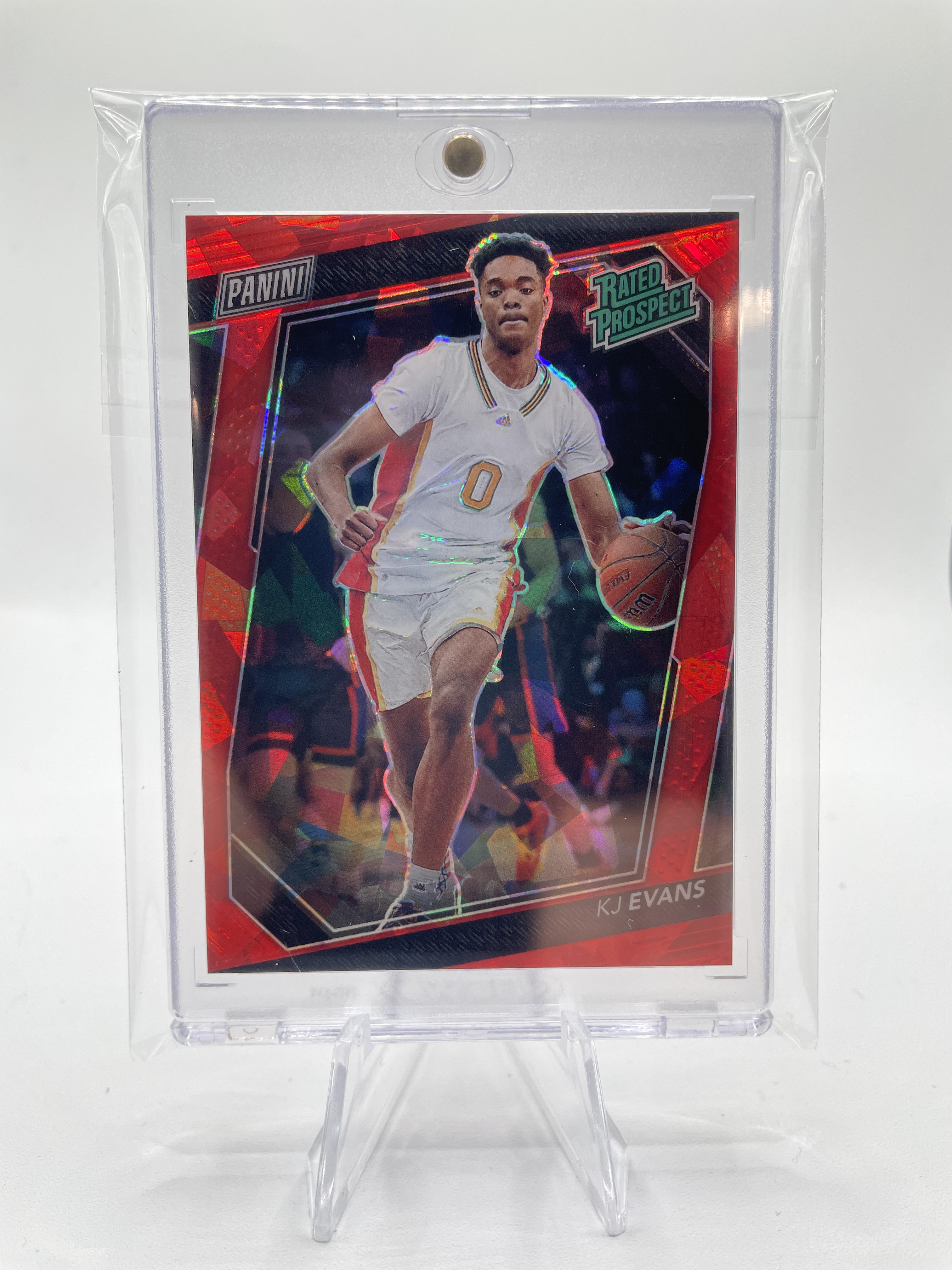 2023-24 Panini National VIP Kwame KJ Evans Rated Prospect Red Ice Prizm /199