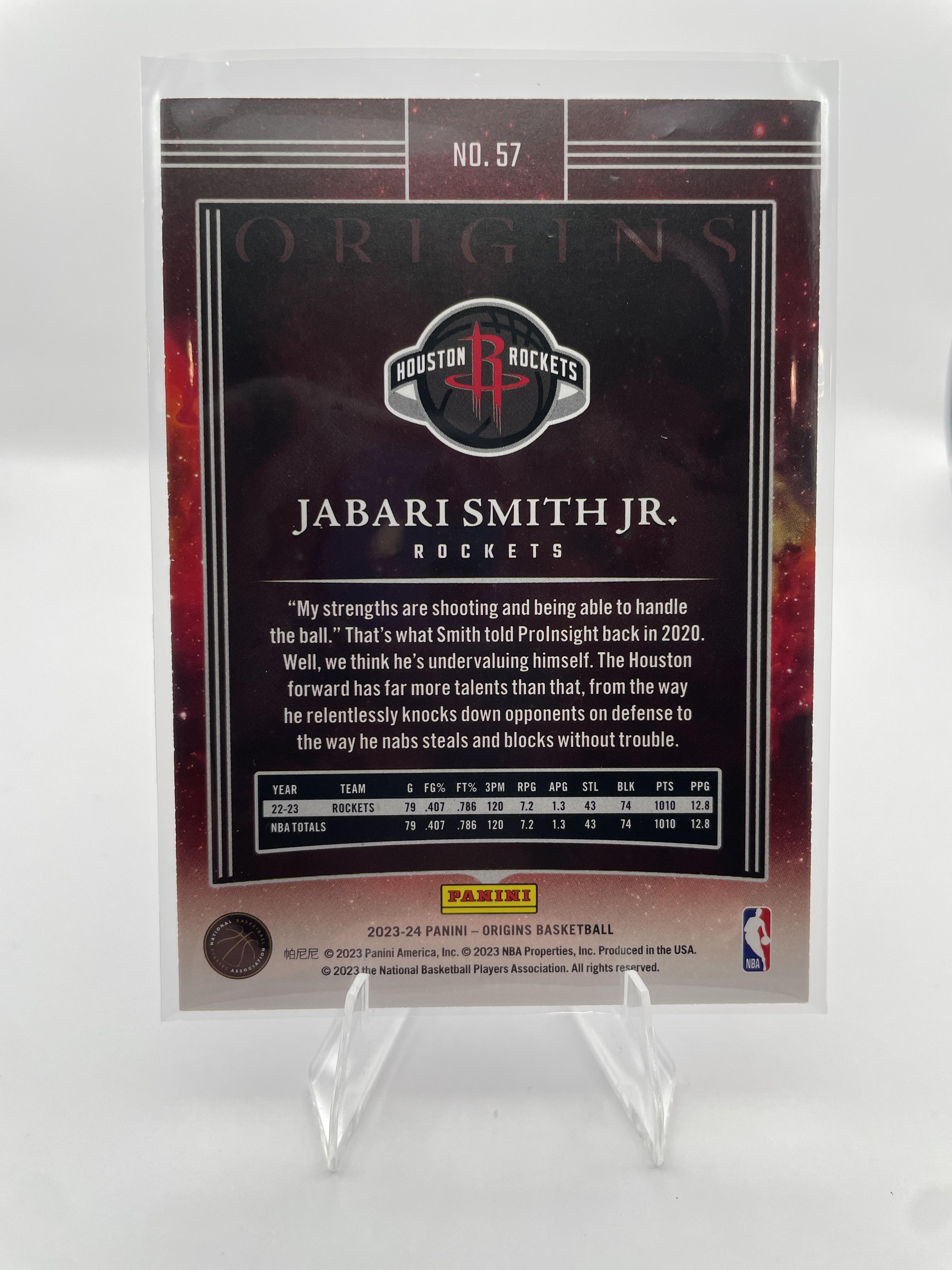2023-24 Panini Origins Jabari Smith Jr. Variation SP /49 #57