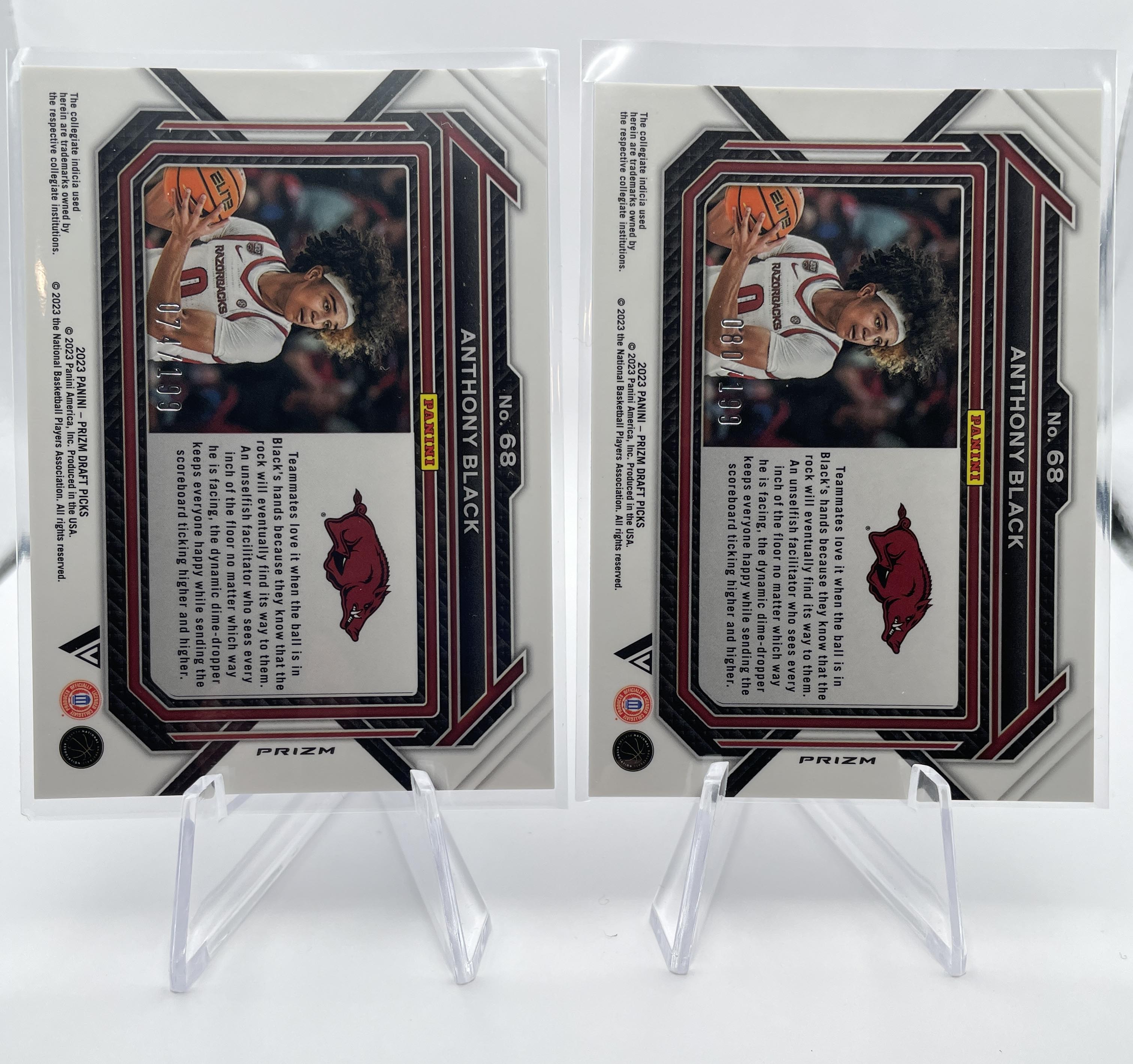 2023-24 Panini Prizm DP Anthony Black Choice Prizm /88 + Purple Var /75 Set (x6)