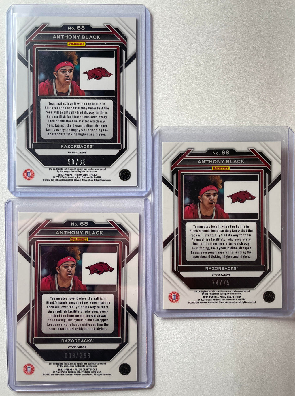 2023-24 Panini Prizm DP Anthony Black Choice Prizm /88 + Purple Var /75 Set (x6)