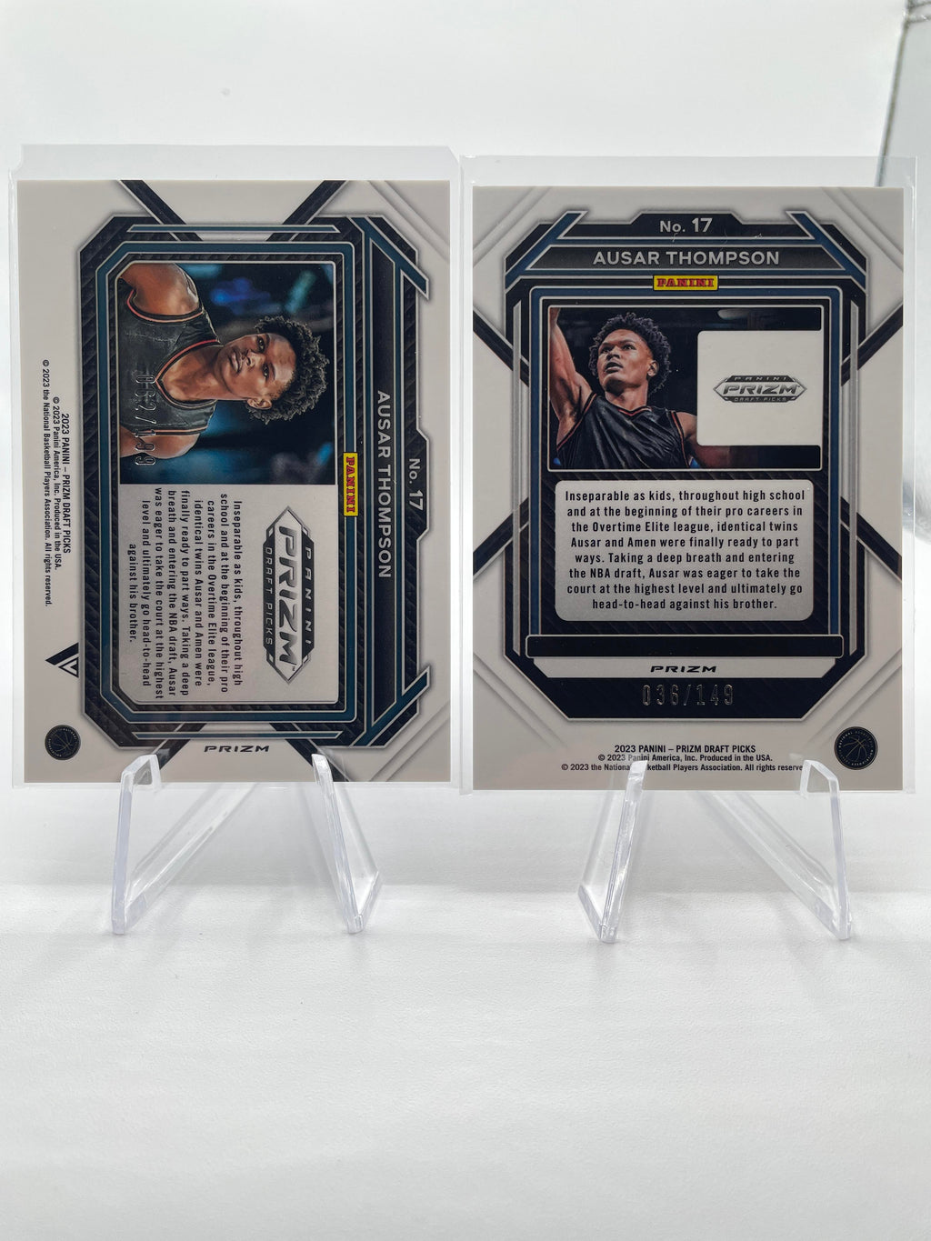 2023-24 Panini Prizm DP Ausar Thompson Blue Prizm Variation Rookie /199 + /149