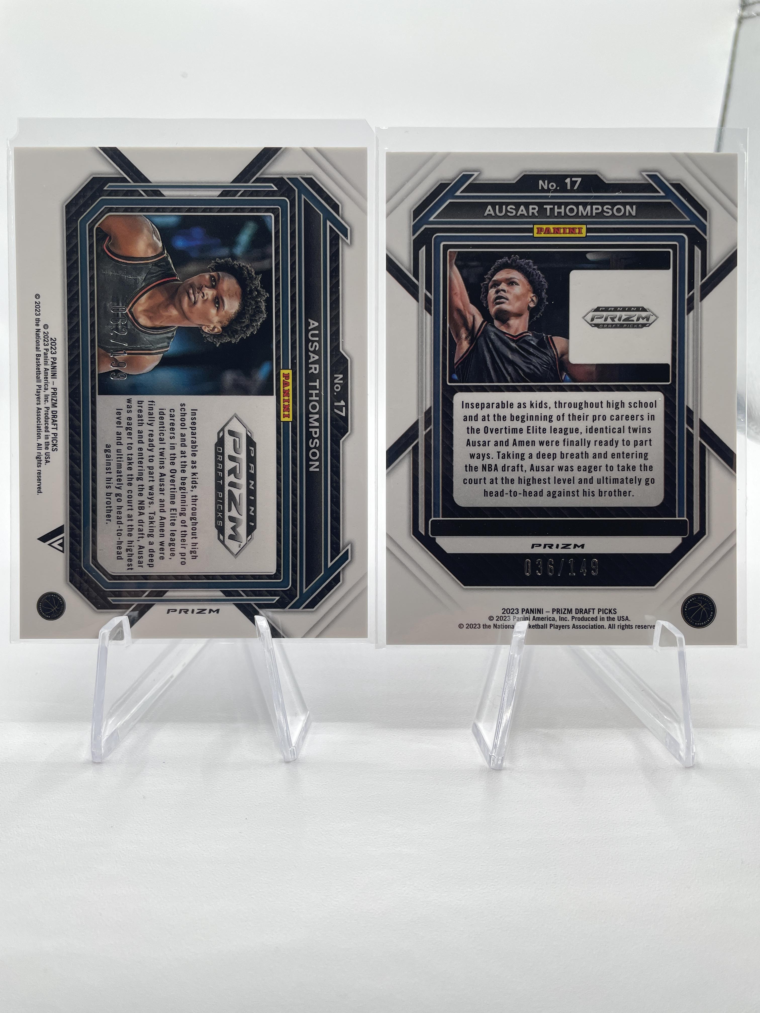 2023-24 Panini Prizm DP Ausar Thompson Blue Prizm Variation Rookie /199 + /149