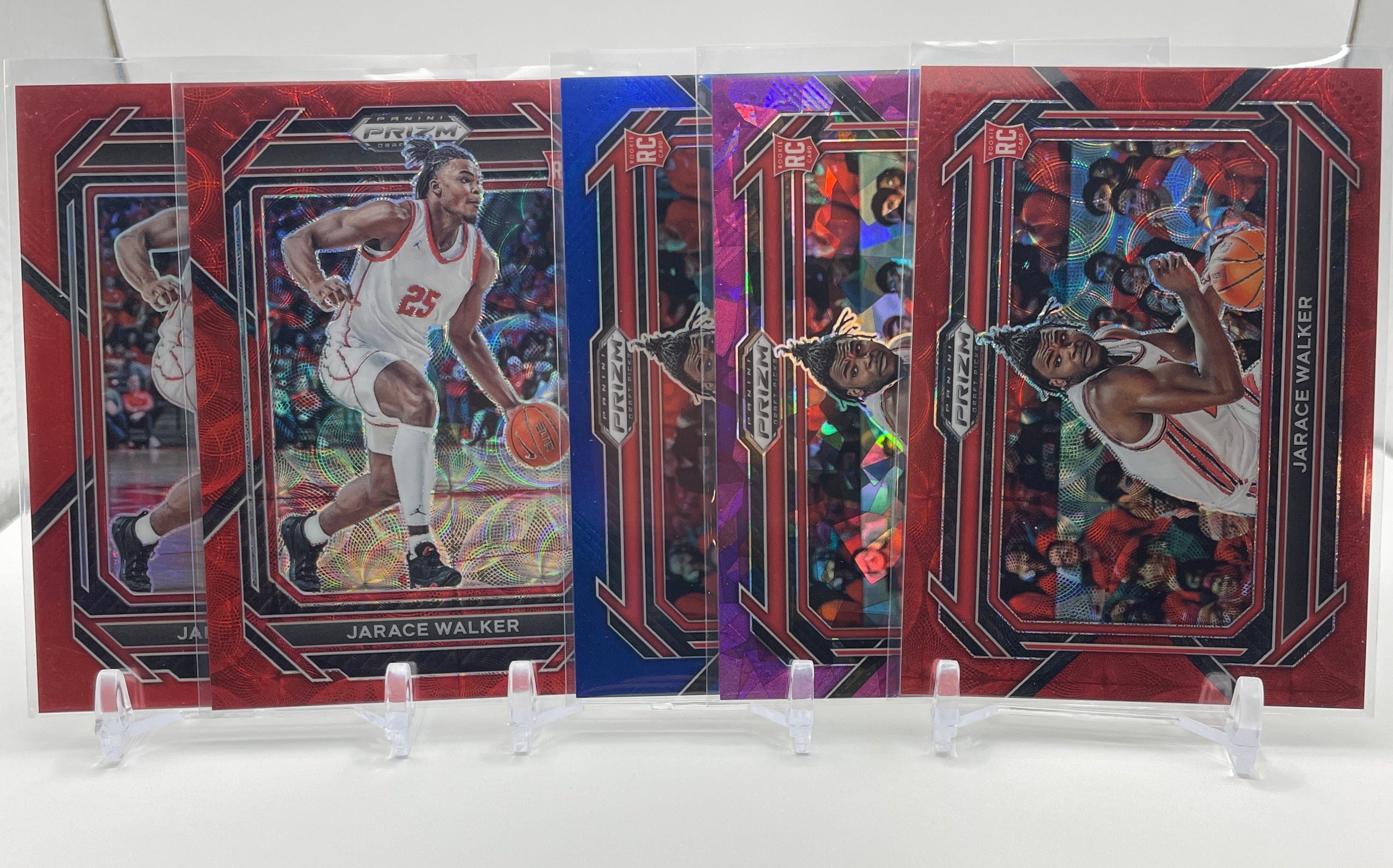 2023-24 Panini Prizm DP Jarace Walker Choice Red Var/88 Blue /199 /149 Set (x5)