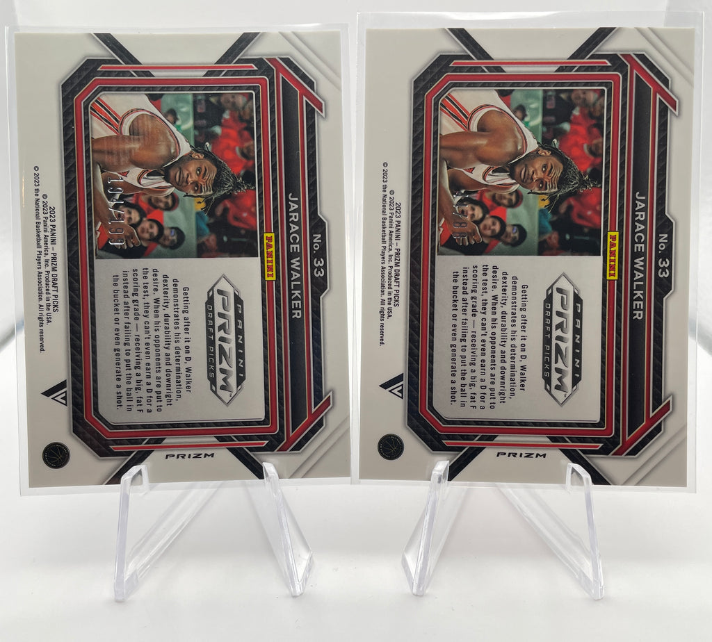 2023-24 Panini Prizm DP Jarace Walker Choice Red Var/88 Blue /199 /149 Set (x5)