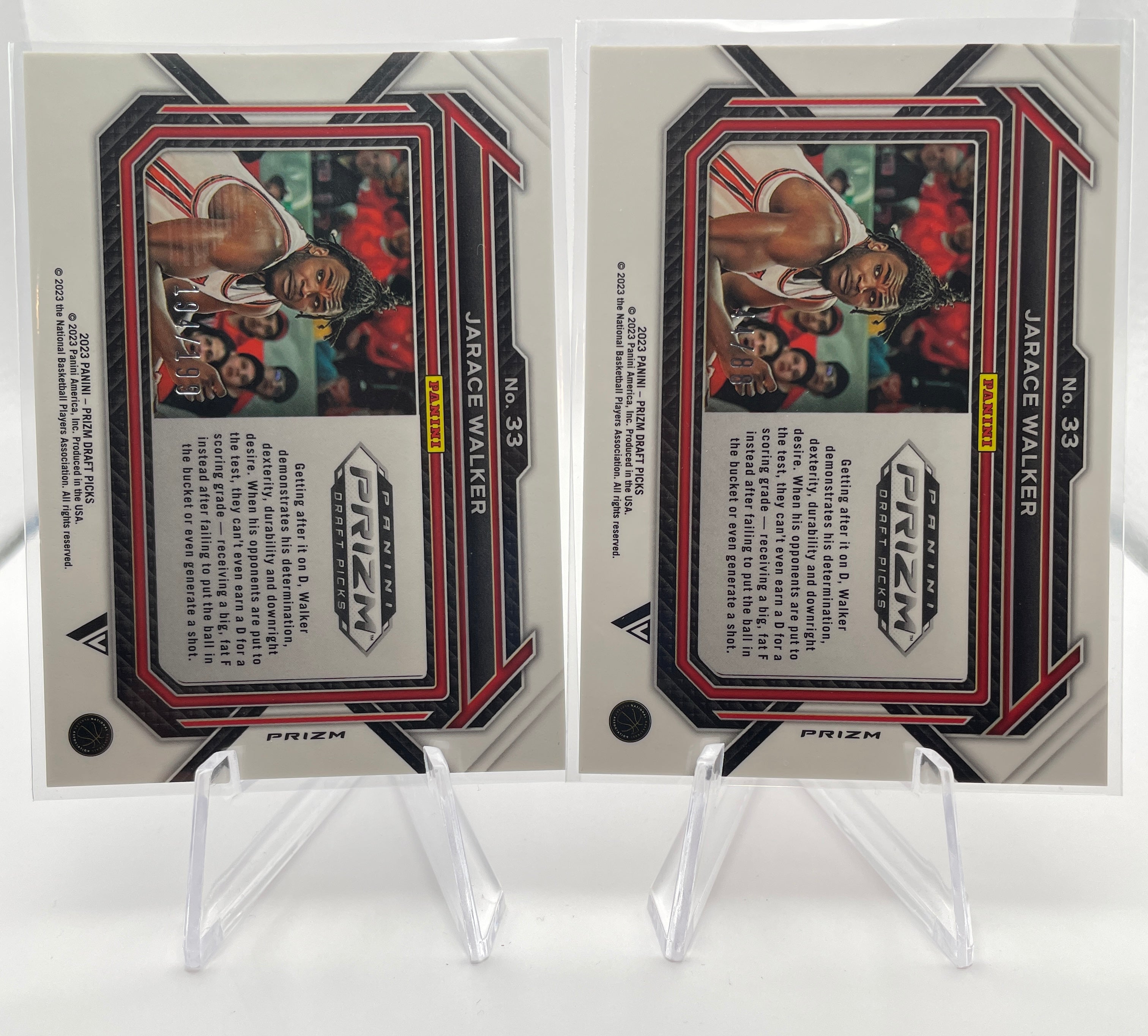 2023-24 Panini Prizm DP Jarace Walker Choice Red Var/88 Blue /199 /149 Set (x5)