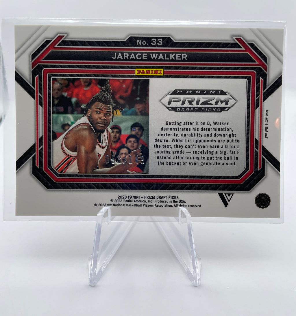 2023-24 Panini Prizm DP Jarace Walker Choice Red Var/88 Blue /199 /149 Set (x5)