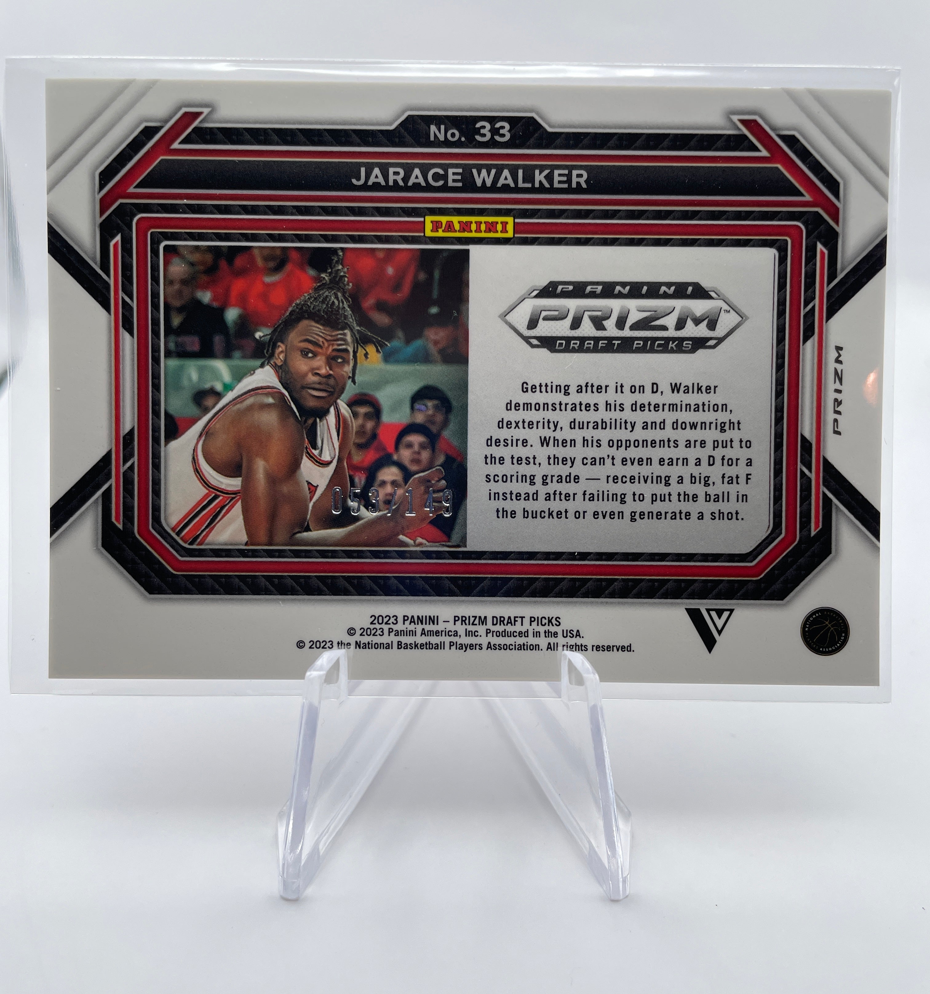 2023-24 Panini Prizm DP Jarace Walker Choice Red Var/88 Blue /199 /149 Set (x5)