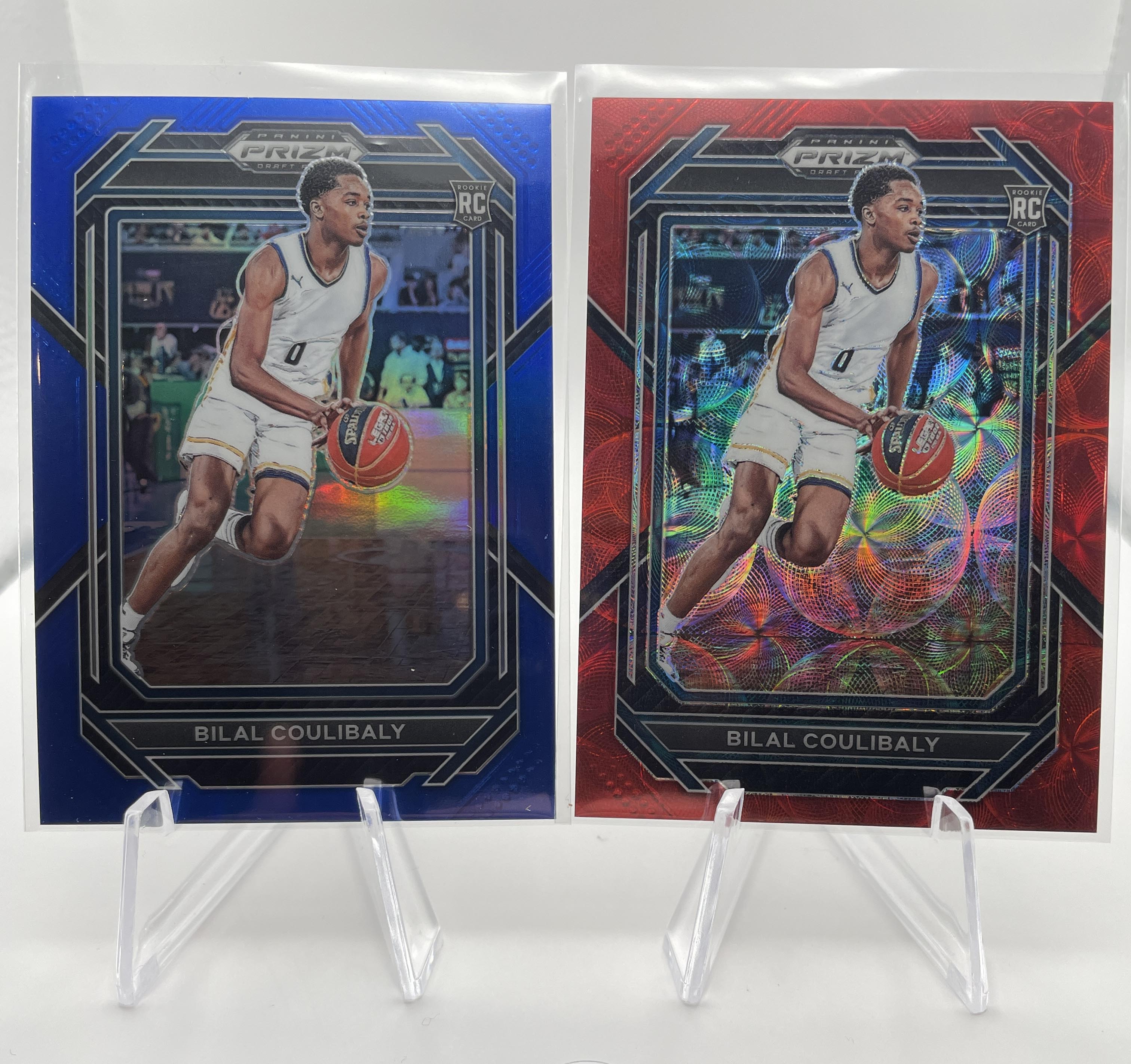2023-24 Panini Prizm Draft Bilal Coulibaly Choice Red Rookie /88 + Blue /199