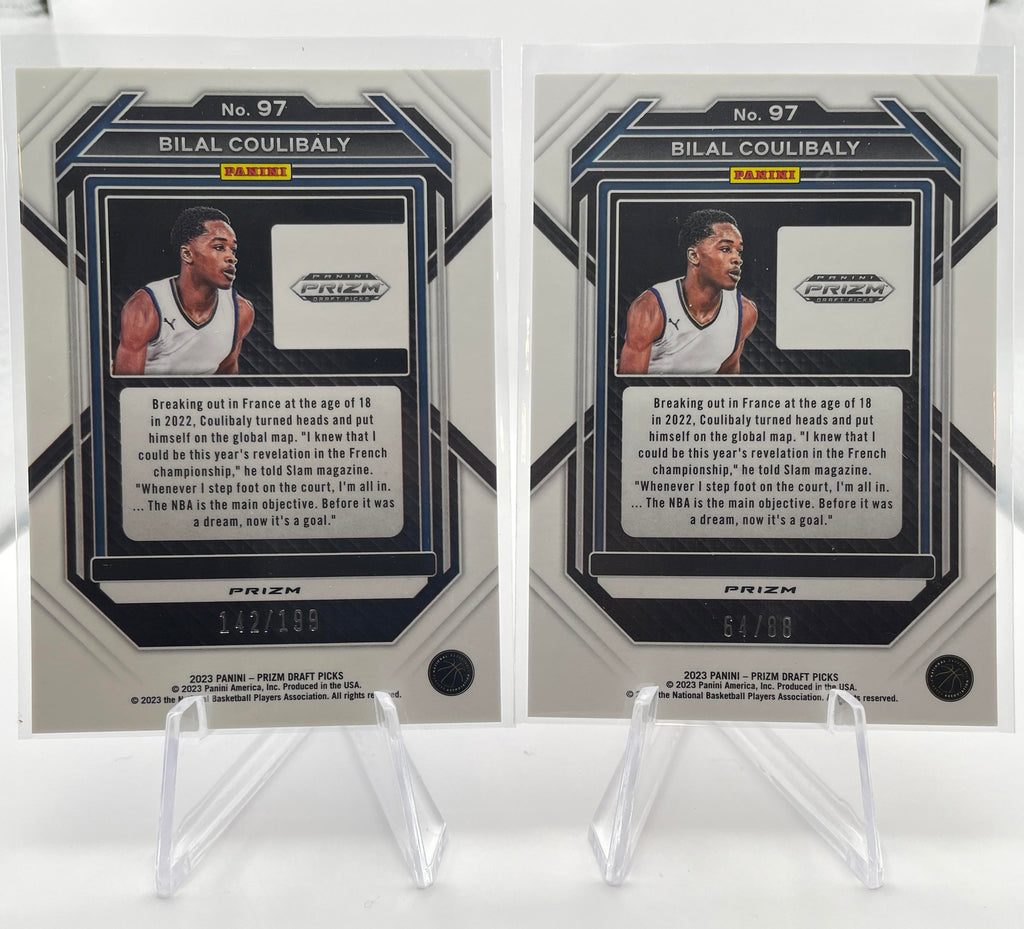 2023-24 Panini Prizm Draft Bilal Coulibaly Choice Red Rookie /88 + Blue /199