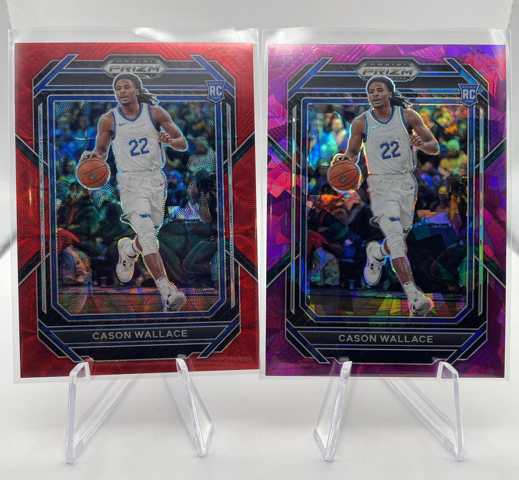 2023-24 Panini Prizm Draft Cason Wallace Choice Red 88 + Blue Var /199 Ice /149