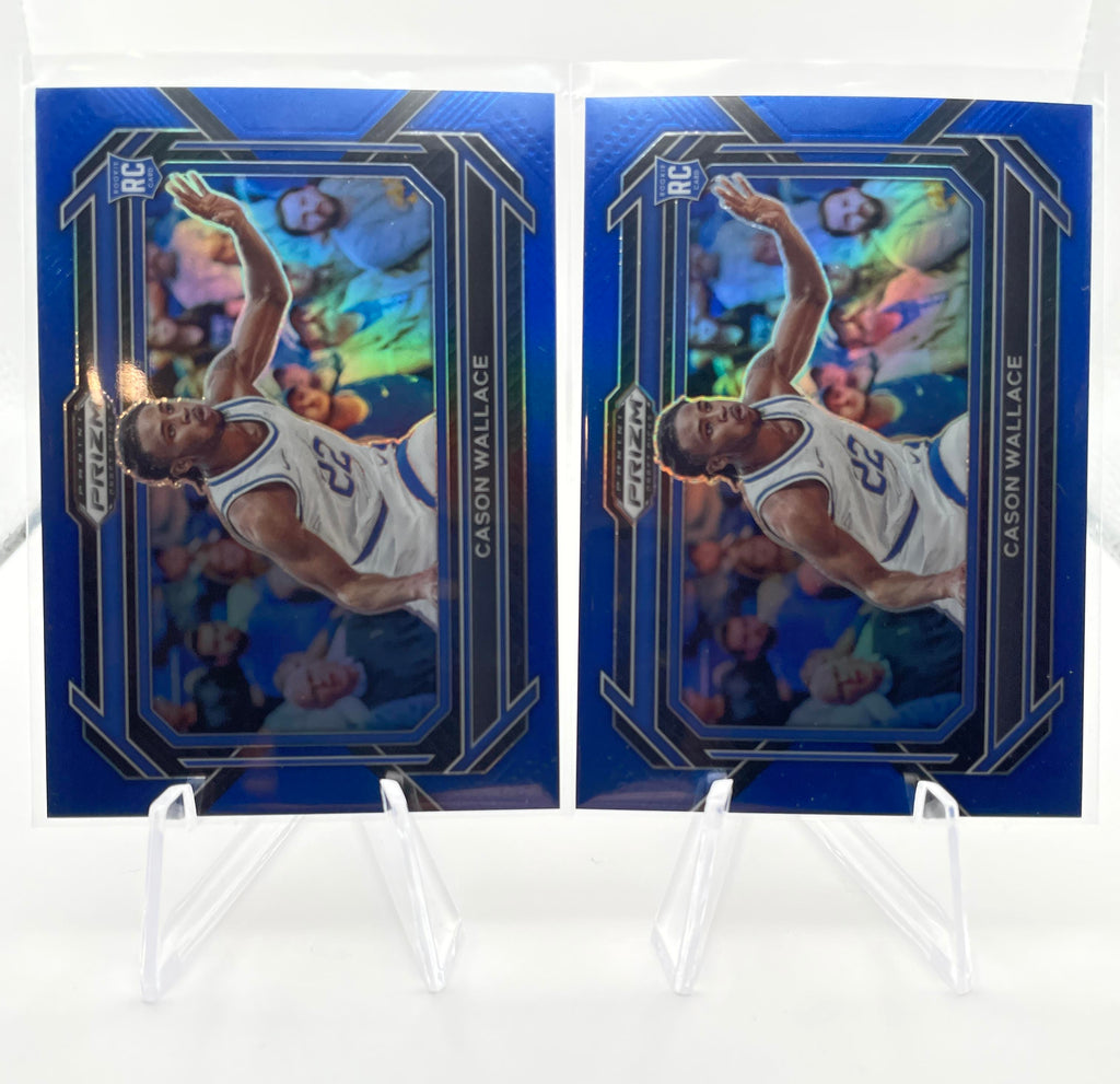 2023-24 Panini Prizm Draft Cason Wallace Choice Red 88 + Blue Var /199 Ice /149