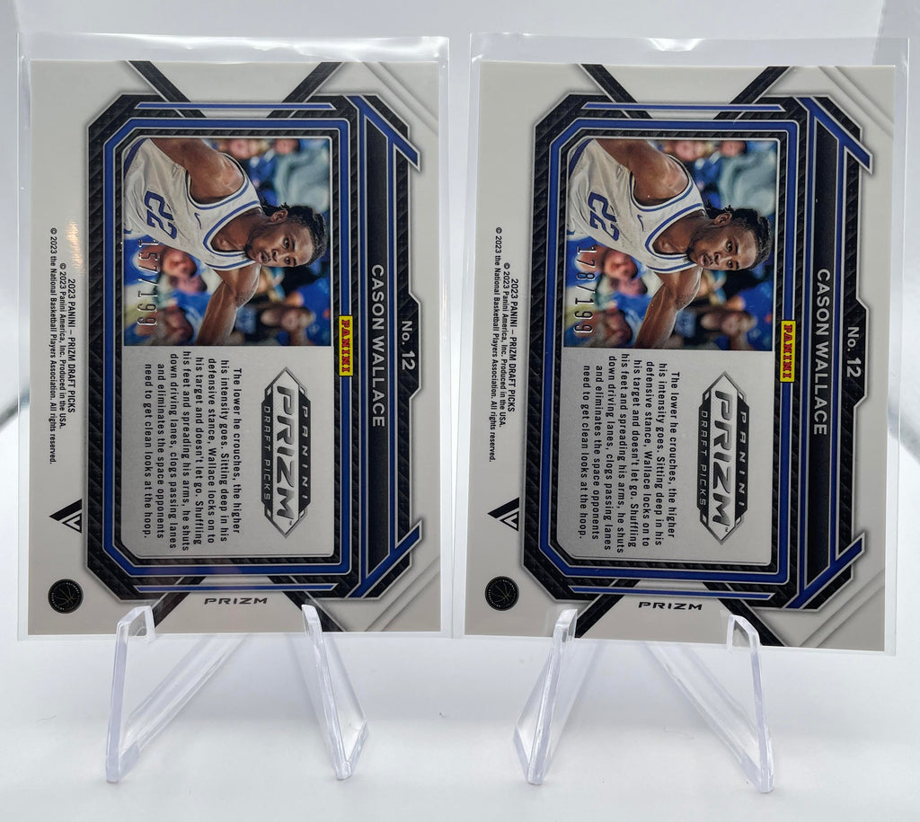 2023-24 Panini Prizm Draft Cason Wallace Choice Red 88 + Blue Var /199 Ice /149