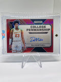 2023-24 Panini Prizm Draft Dillon Mitchell Penmanship Red Prizm Rookie Auto /125