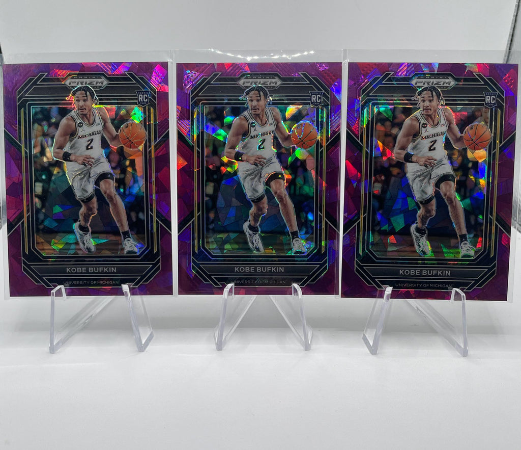 2023-24 Panini Prizm Draft Kobe Bufkin Purple Prizm /75 + Choice /88 Set (x7)