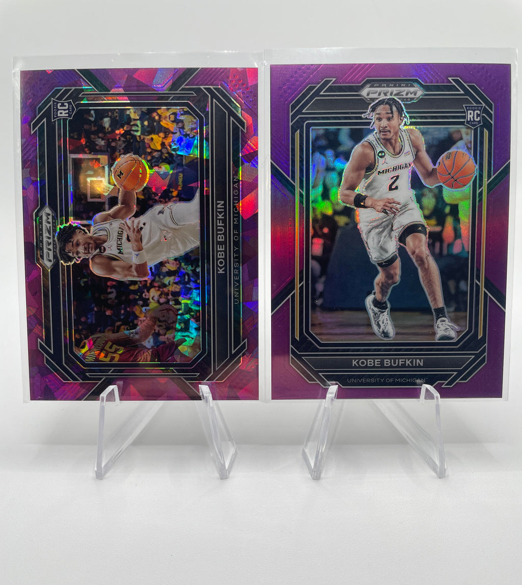 2023-24 Panini Prizm Draft Kobe Bufkin Purple Prizm /75 + Choice /88 Set (x7)