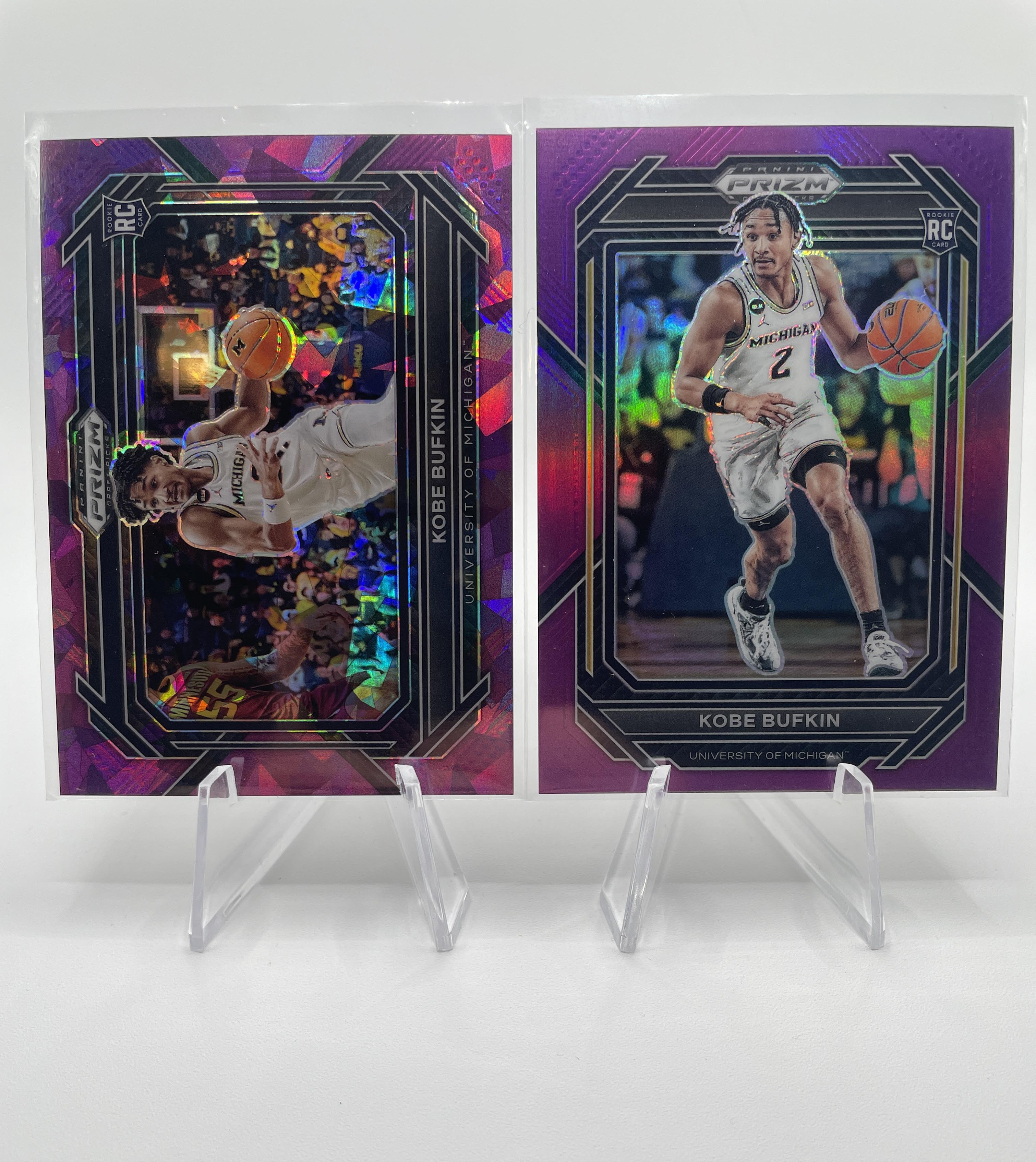 2023-24 Panini Prizm Draft Kobe Bufkin Purple Prizm /75 + Choice /88 Set (x7)