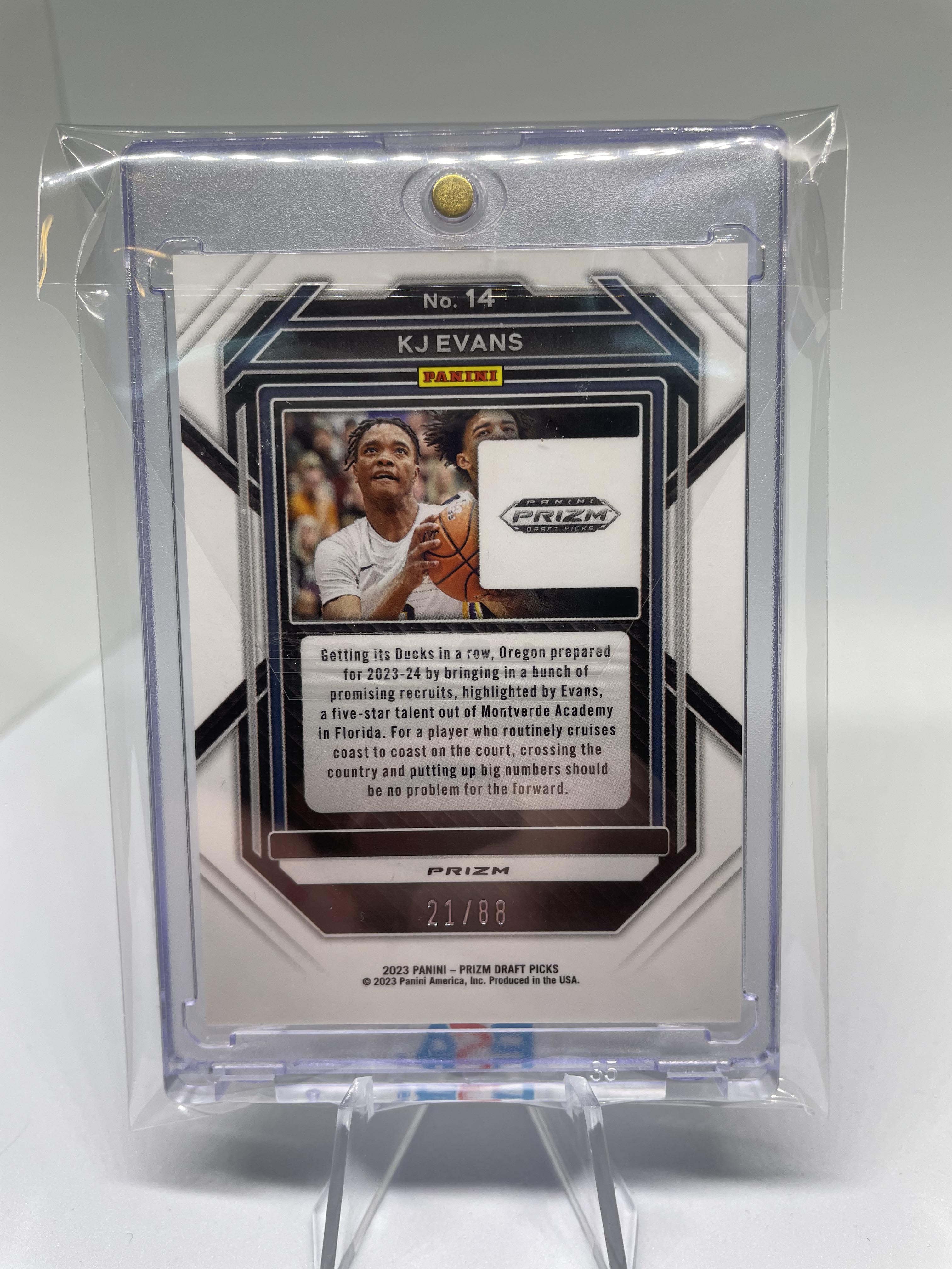 2023-24 Panini Prizm Draft Kwame KJ Evans Choice Red Prizm Rookie /88