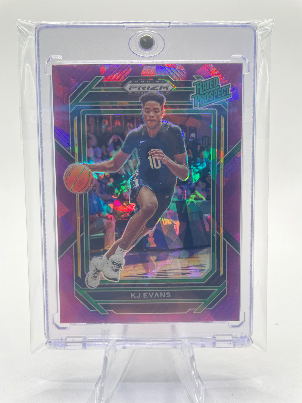 2023-24 Panini Prizm Draft Kwame KJ Evans Purple Ice Prizm Rated Prospect /149