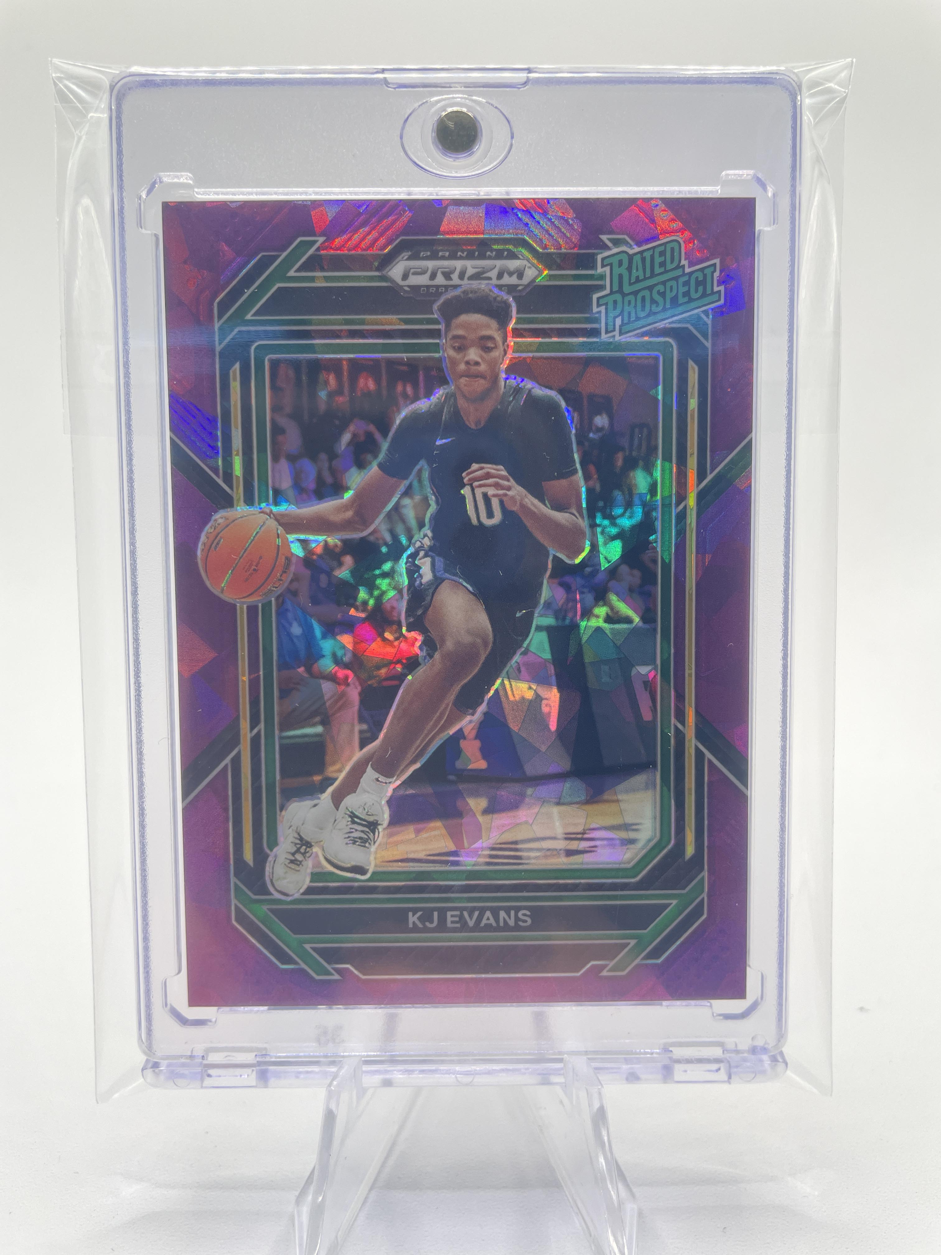 2023-24 Panini Prizm Draft Kwame KJ Evans Purple Ice Prizm Rated Prospect /149