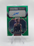 2023-24 Panini Prizm Draft Leonard Miller Signatures Green Prizm Rookie Auto SP