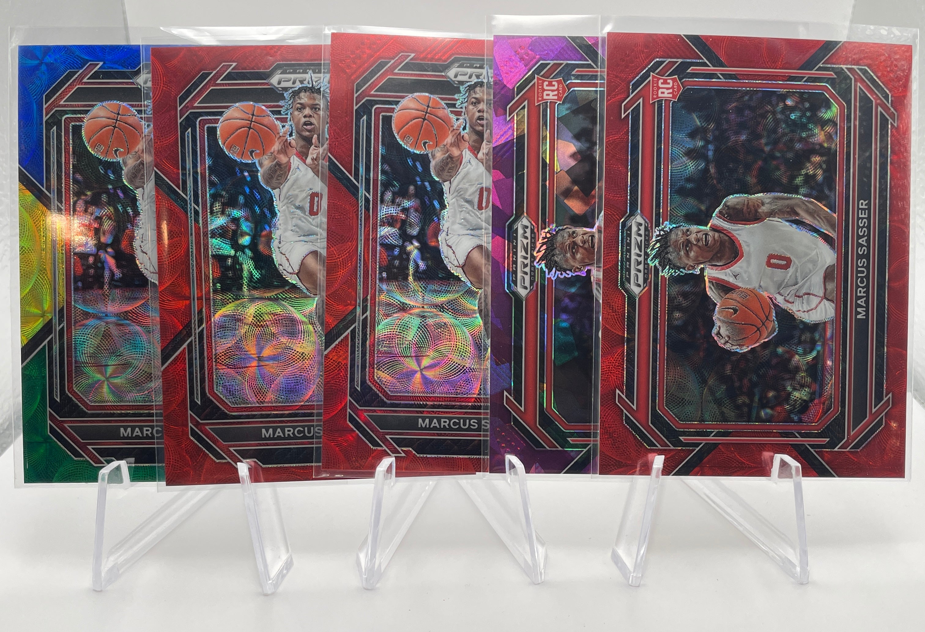 2023-24 Panini Prizm Draft Marcus Sasser Choice Red /88 + Variation /88 Set (x4)