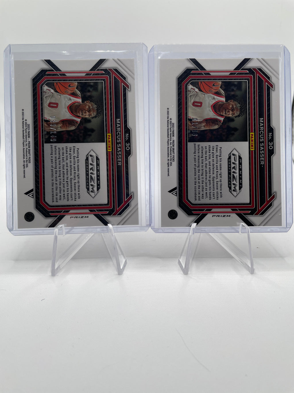 2023-24 Panini Prizm Draft Marcus Sasser Choice Red /88 + Variation /88 Set (x4)