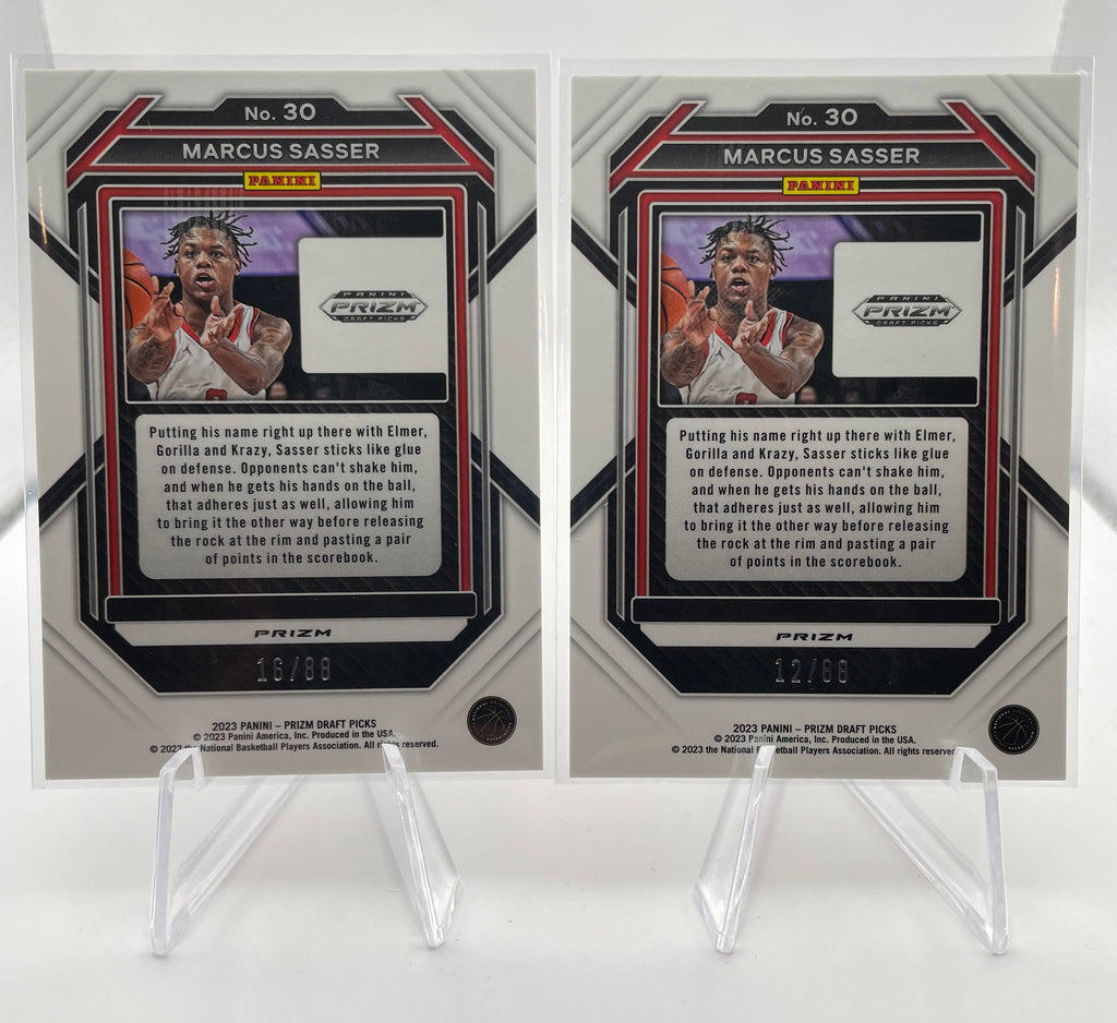 2023-24 Panini Prizm Draft Marcus Sasser Choice Red /88 + Variation /88 Set (x4)