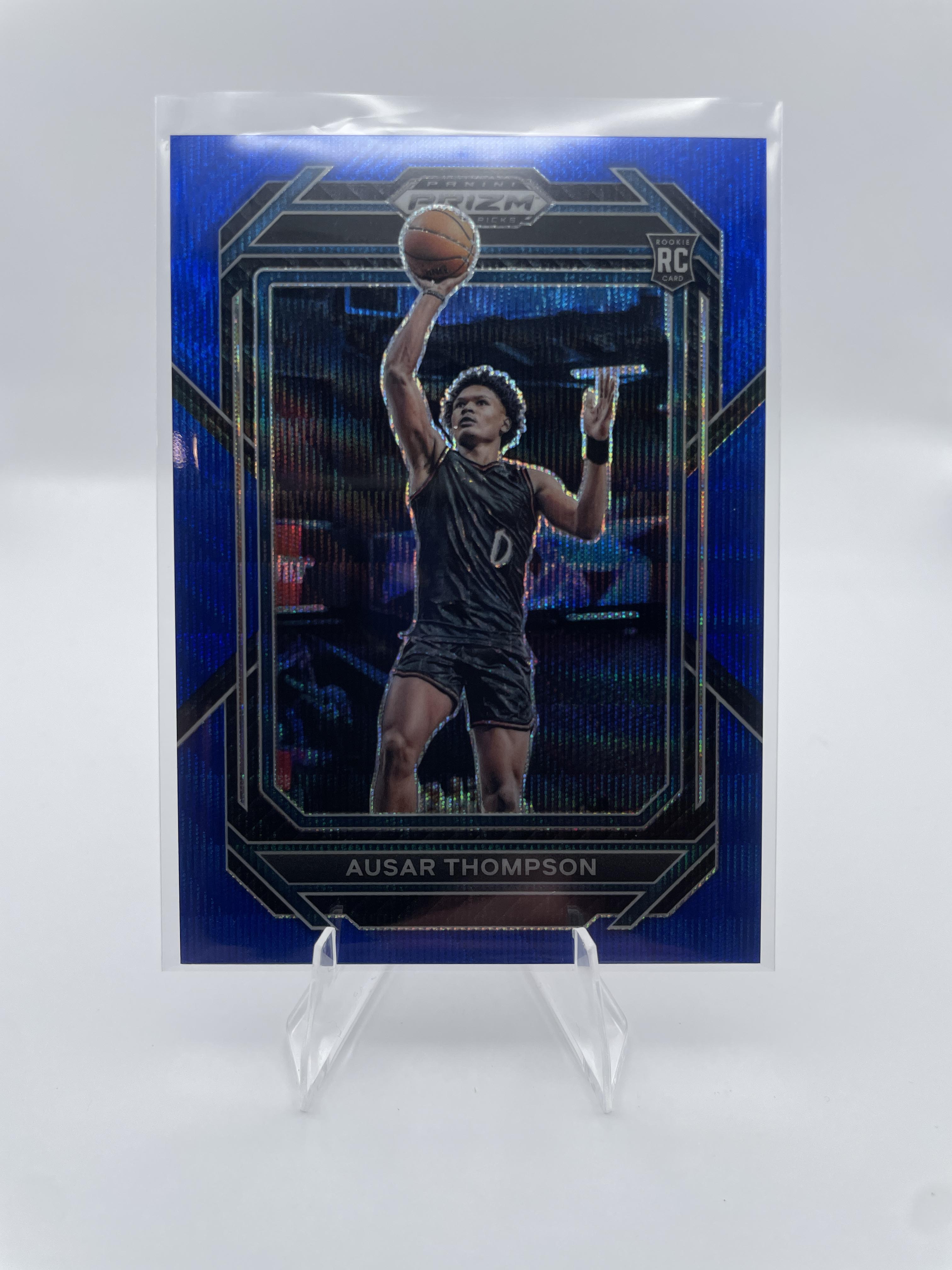 2023-24 Panini Prizm Draft Picks Ausar Thompson Blue Prizm Rookie /199