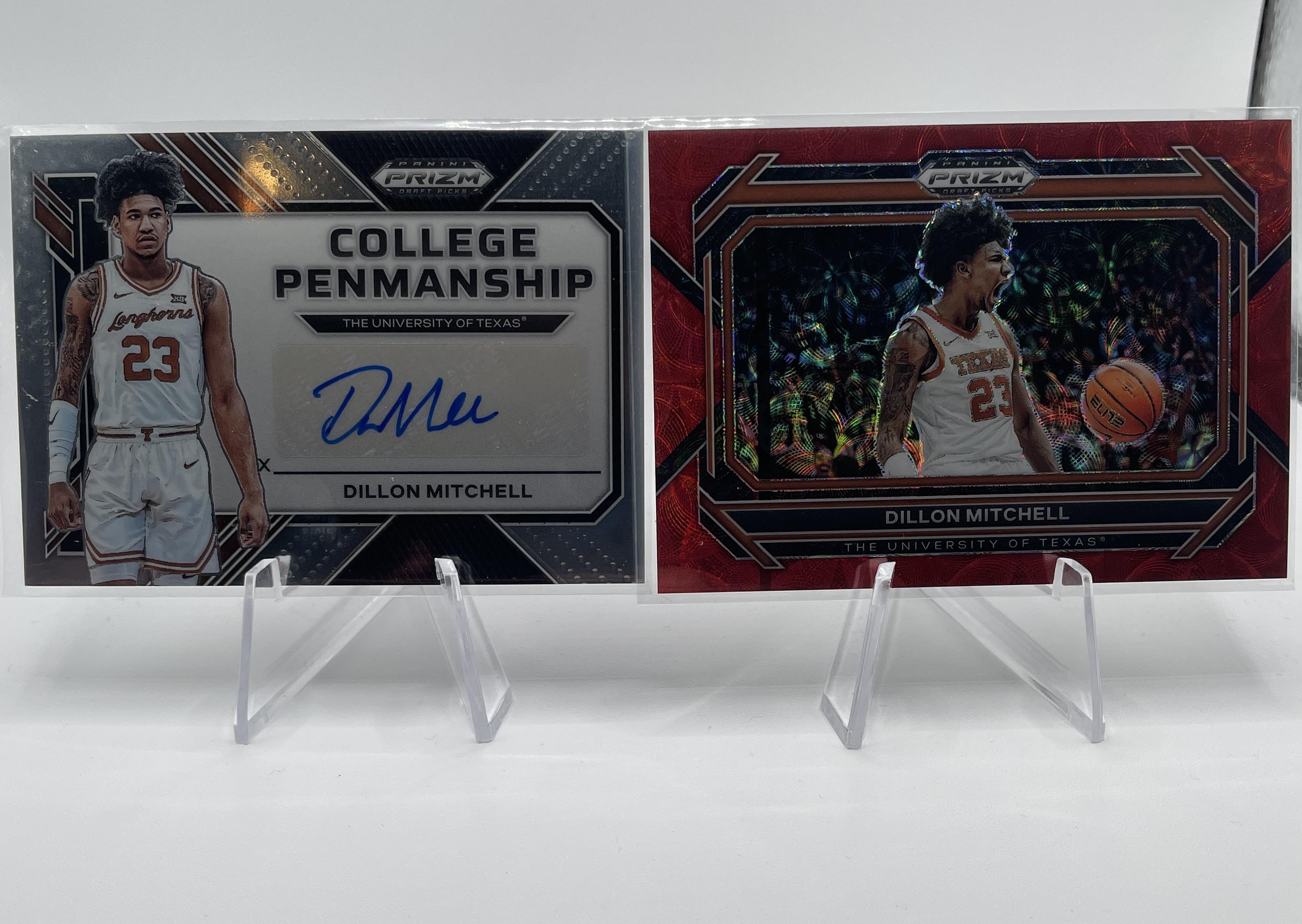 2023-24 Panini Prizm Draft Picks Dillon Mitchell Choice Red Variation /88 + Auto
