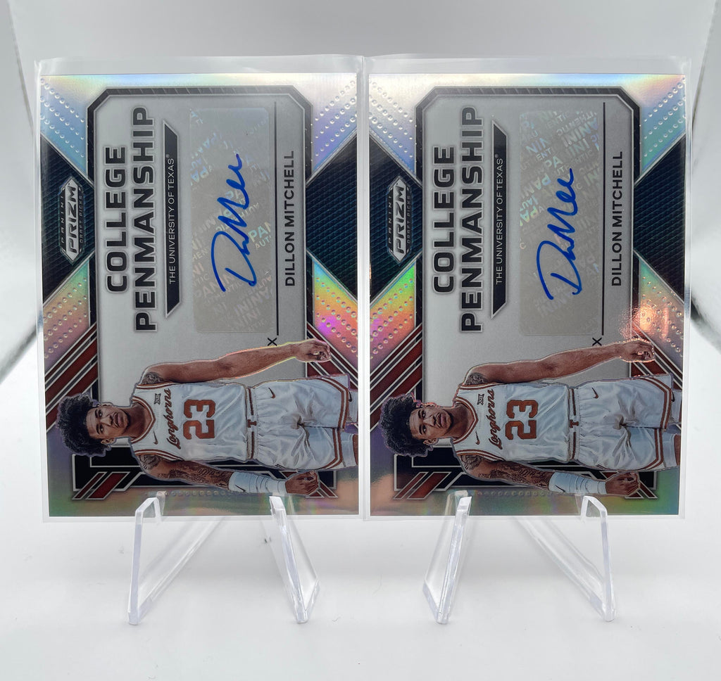 2023-24 Panini Prizm Draft Picks Dillon Mitchell Penmanship Prizm Auto Set (x4)