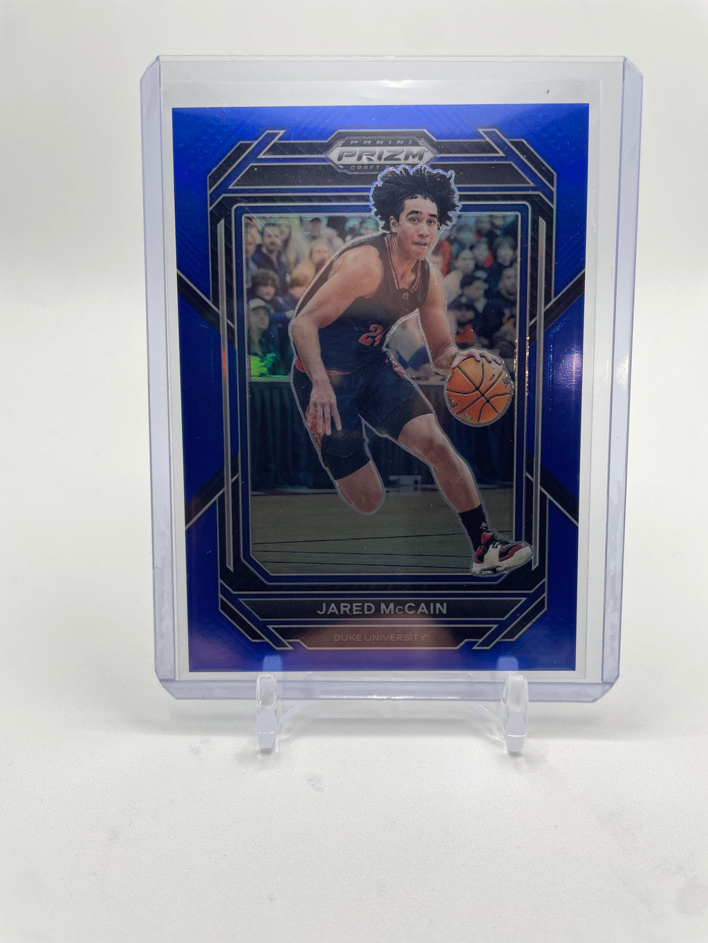 2023-24 Panini Prizm Draft Picks Jared McCain Blue Prizm Rookie /199