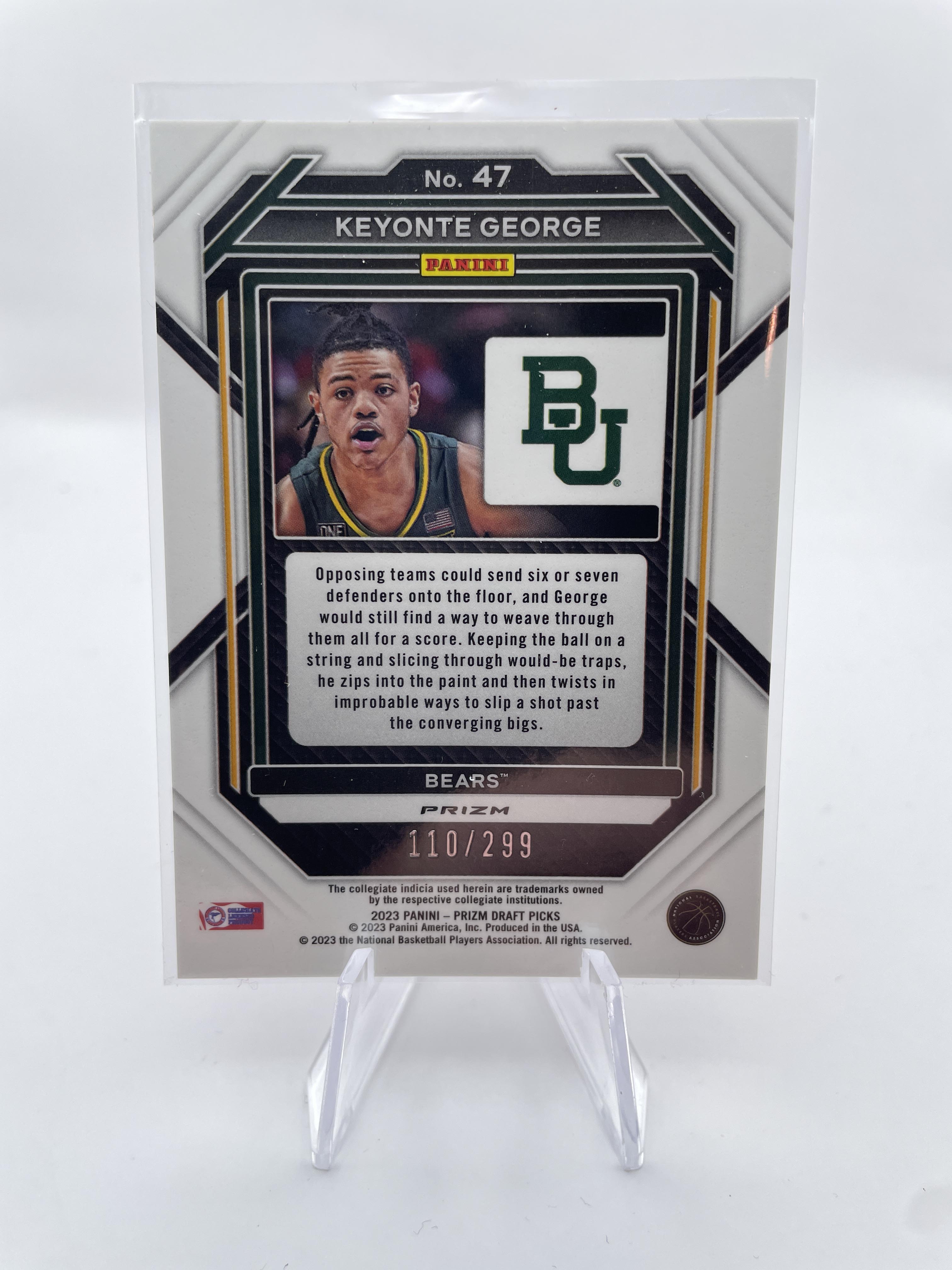 2023-24 Panini Prizm Draft Picks Keyonte George Red Prizm Rookie /299