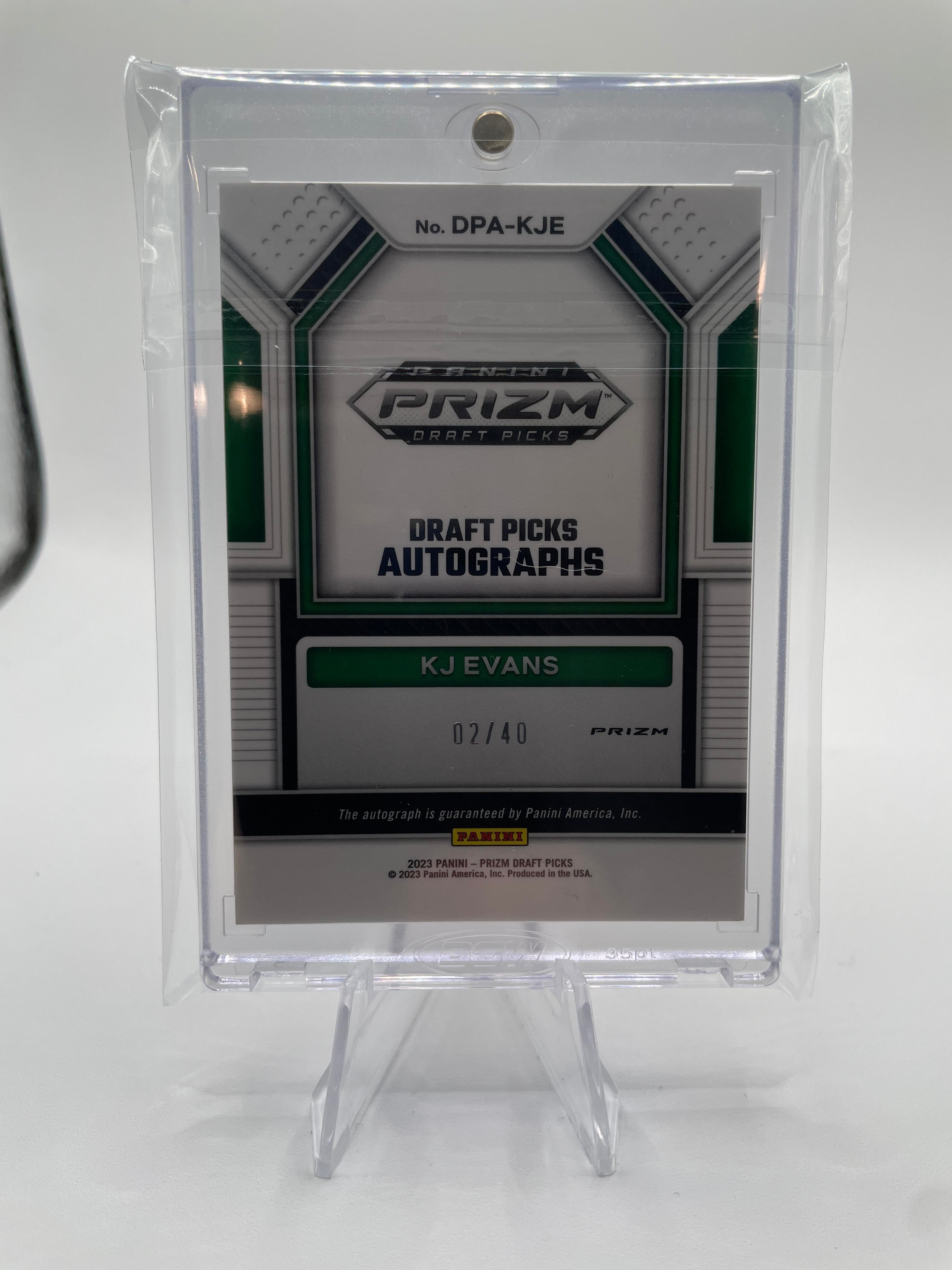 2023-24 Panini Prizm Draft Picks Kwame KJ Evans Choice Red Prizm Auto /40