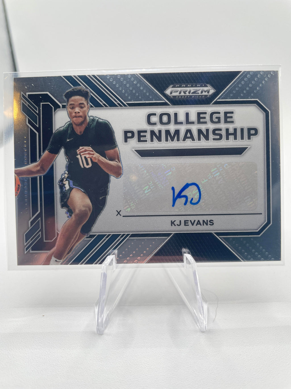2023-24 Panini Prizm Draft Picks Kwame KJ Evans College Penmanship Rookie Auto