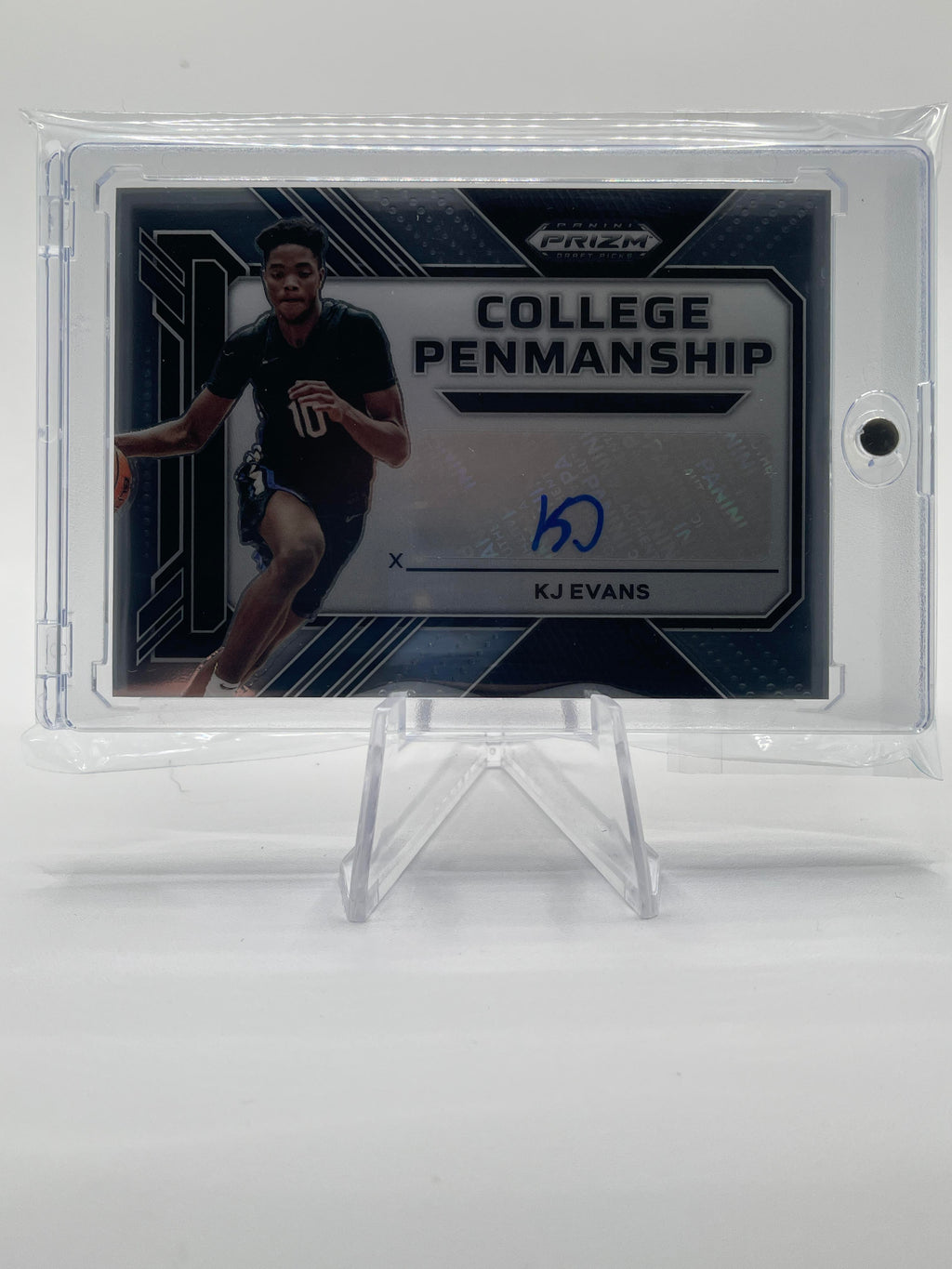 2023-24 Panini Prizm Draft Picks Kwame KJ Evans College Penmanship Rookie Auto