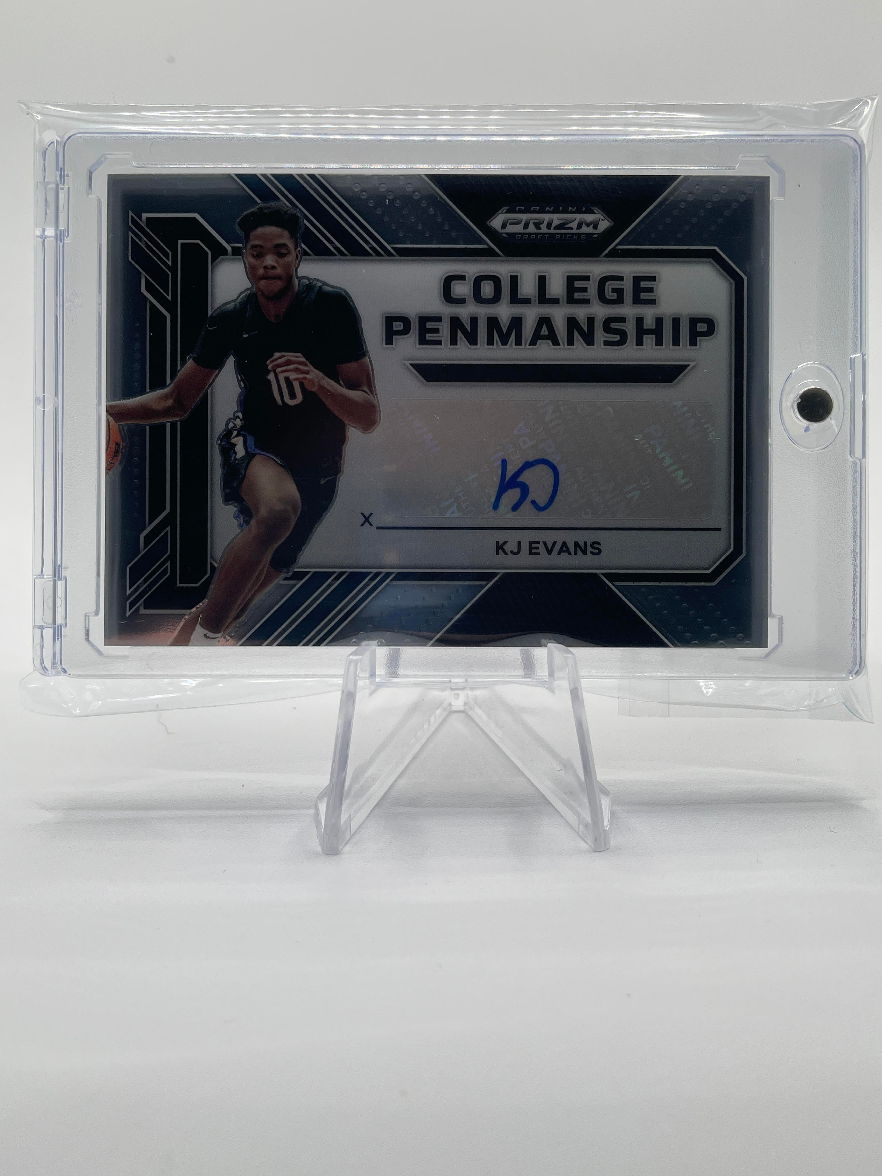 2023-24 Panini Prizm Draft Picks Kwame KJ Evans College Penmanship Rookie Auto