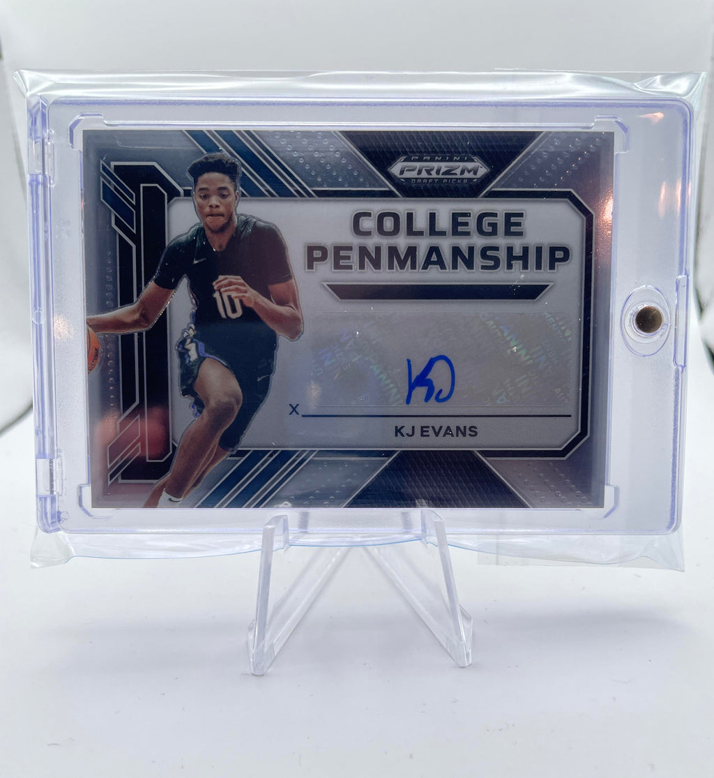 2023-24 Panini Prizm Draft Picks Kwame KJ Evans College Penmanship Rookie Auto