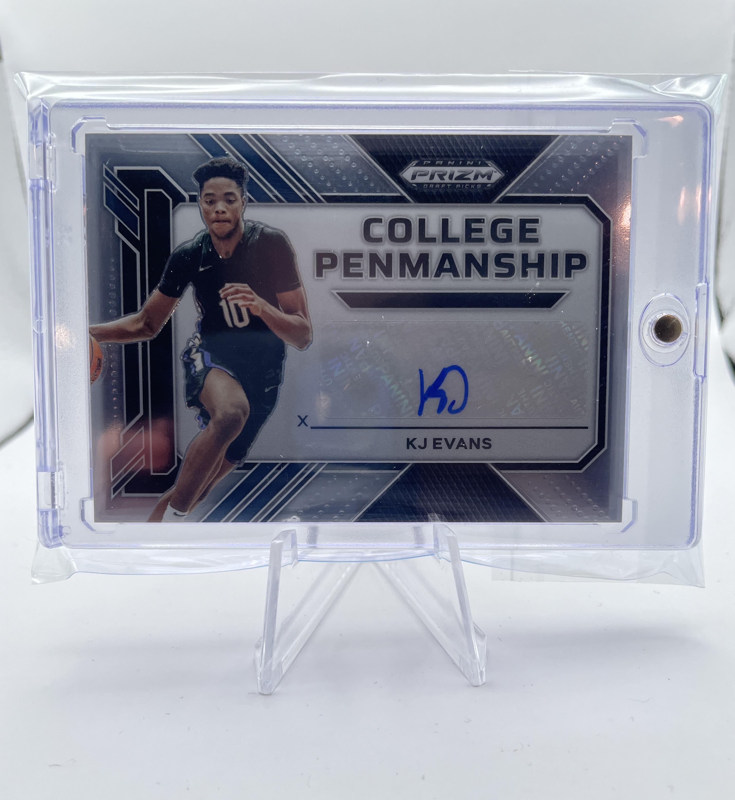 2023-24 Panini Prizm Draft Picks Kwame KJ Evans College Penmanship Rookie Auto