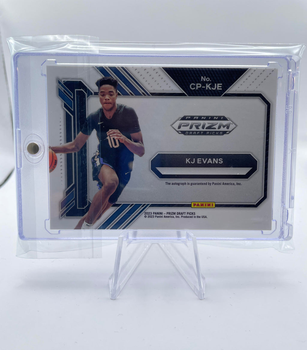 2023-24 Panini Prizm Draft Picks Kwame KJ Evans College Penmanship Rookie Auto