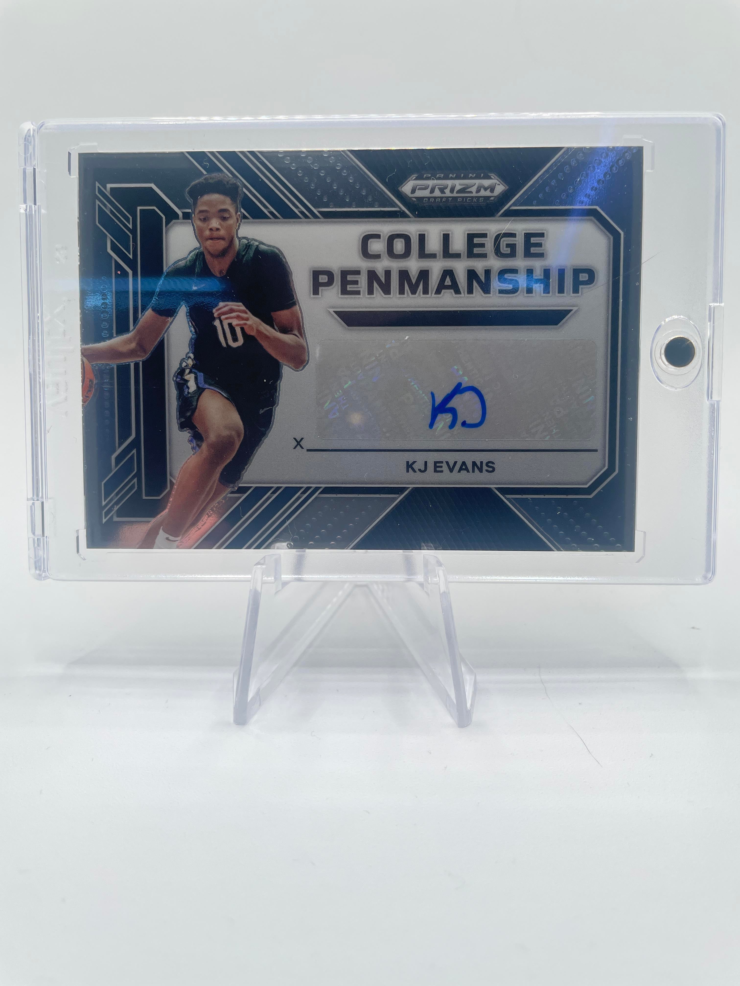 2023-24 Panini Prizm Draft Picks Kwame KJ Evans College Penmanship Rookie Auto