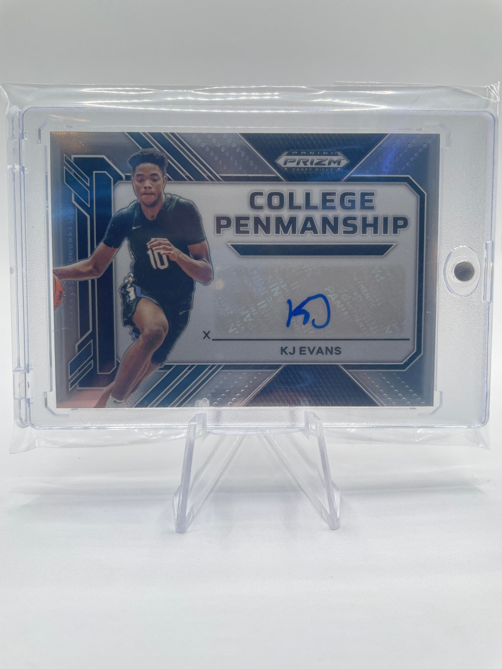 2023-24 Panini Prizm Draft Picks Kwame KJ Evans College Penmanship Rookie Auto