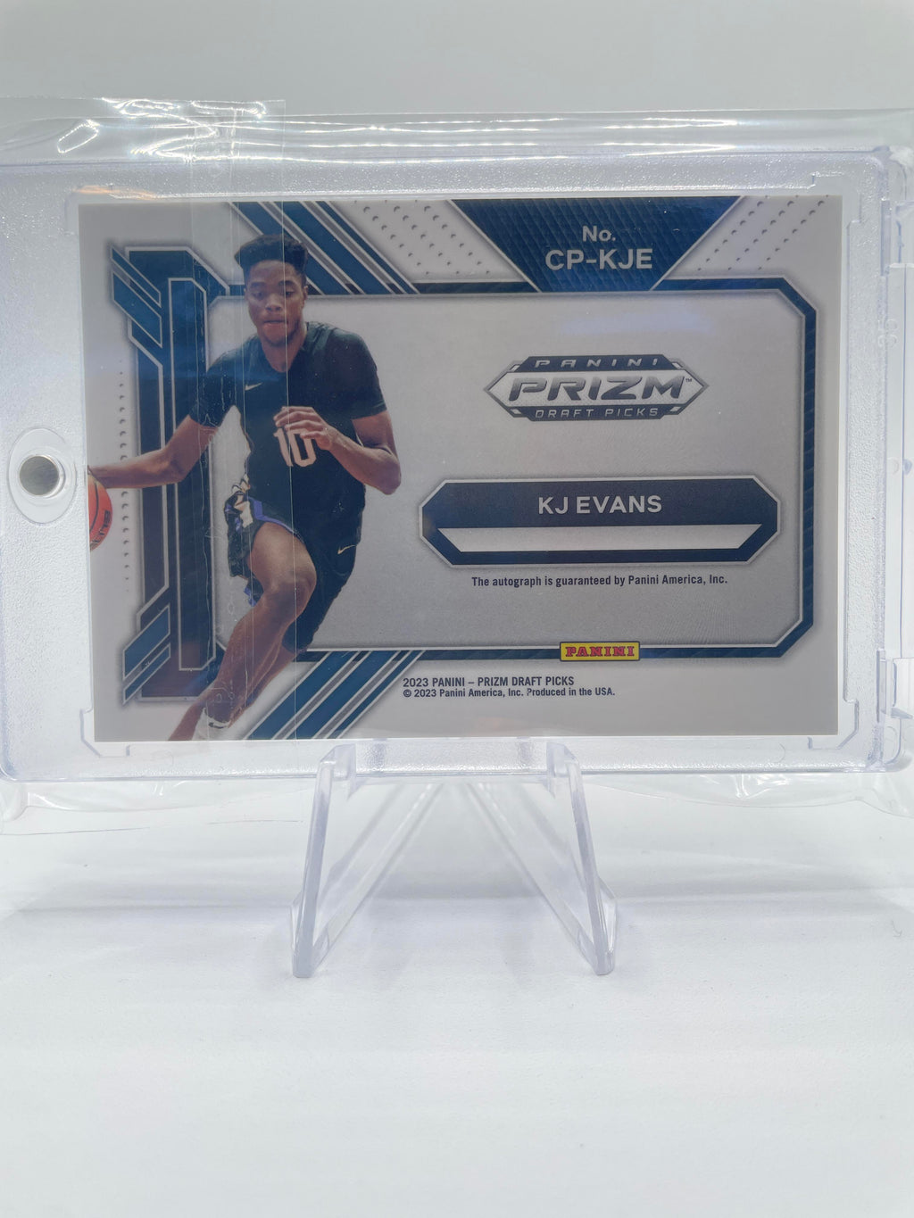 2023-24 Panini Prizm Draft Picks Kwame KJ Evans College Penmanship Rookie Auto