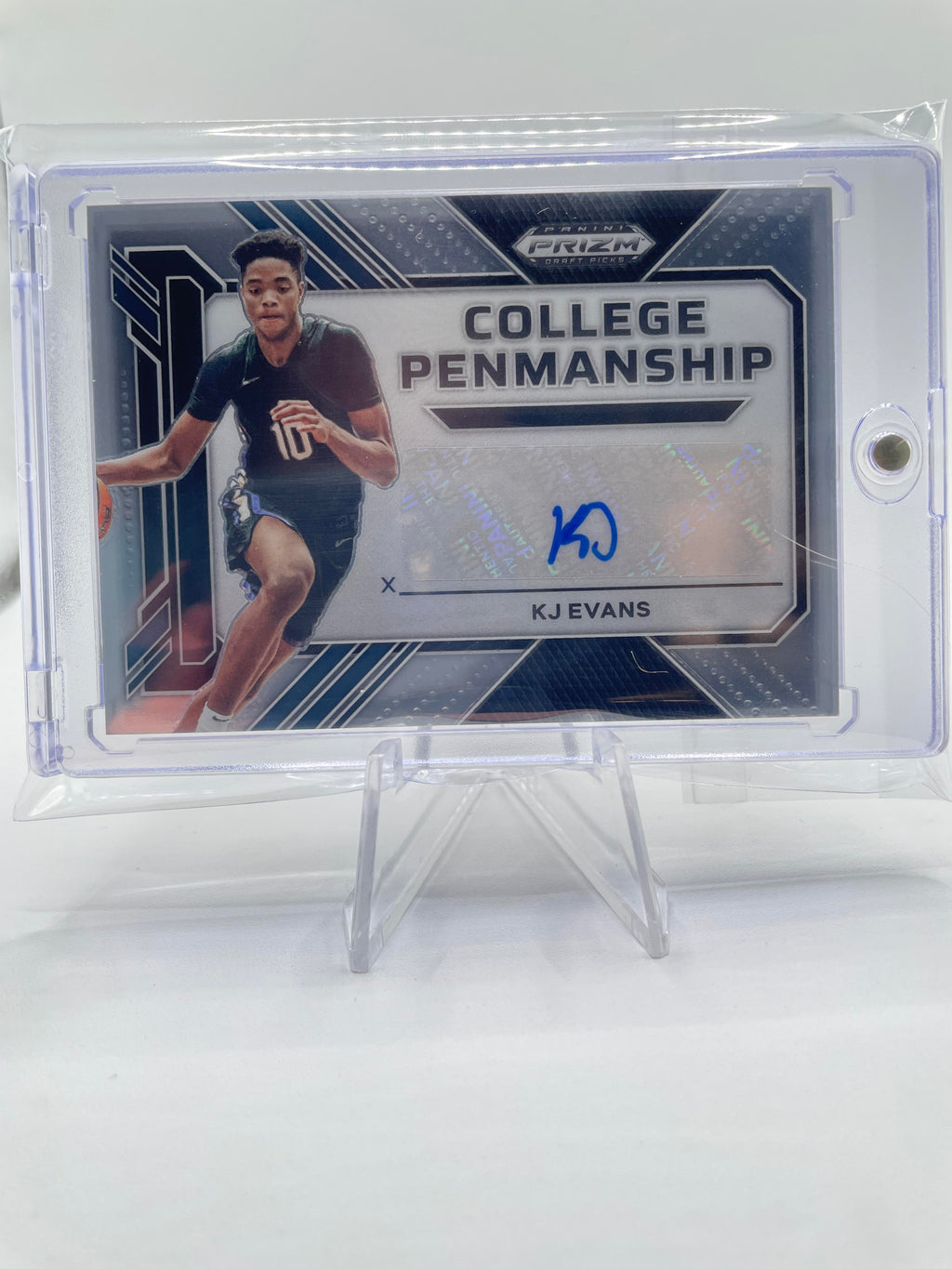 2023-24 Panini Prizm Draft Picks Kwame KJ Evans College Penmanship Rookie Auto