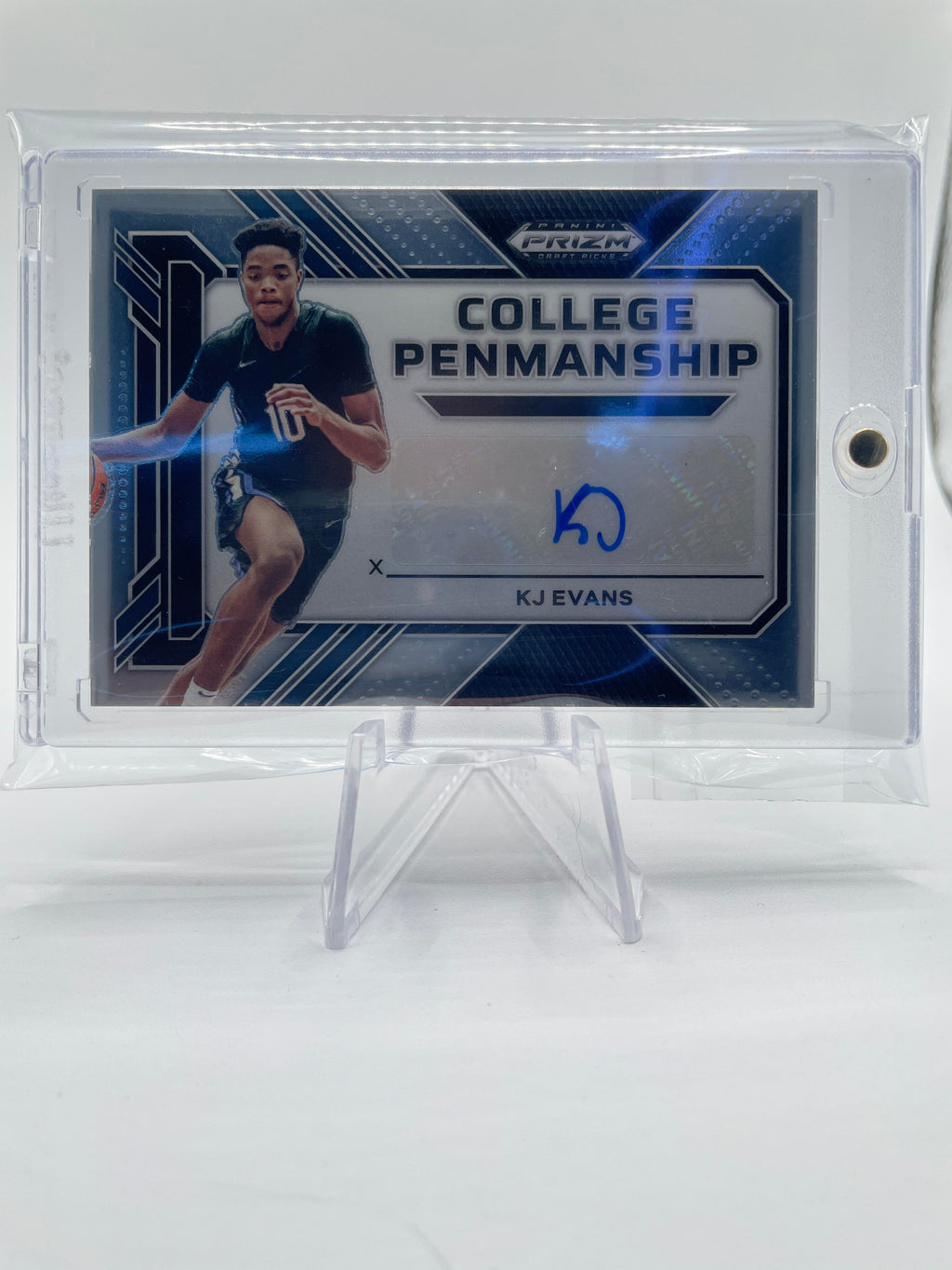 2023-24 Panini Prizm Draft Picks Kwame KJ Evans College Penmanship Rookie Auto