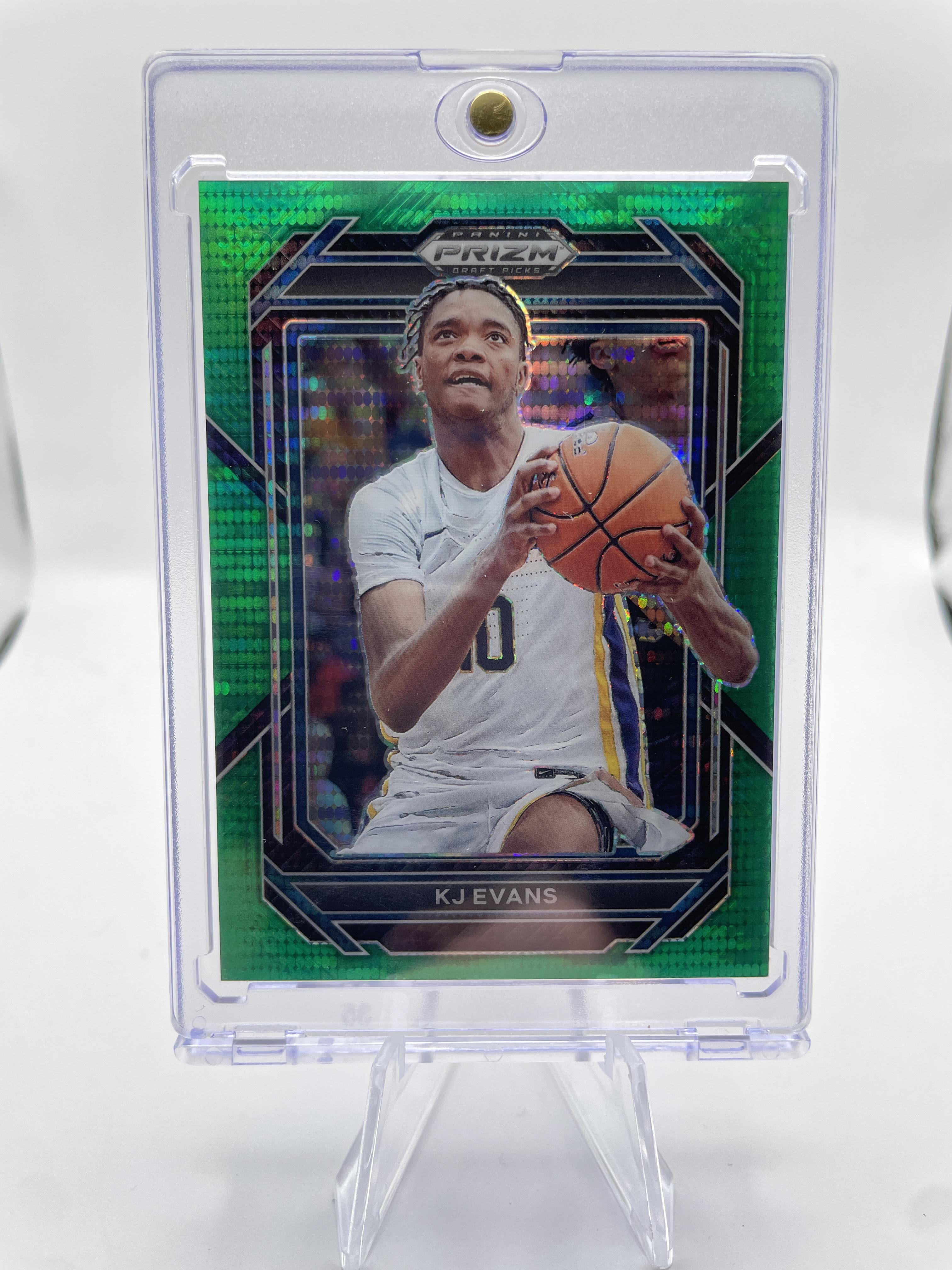 2023-24 Panini Prizm Draft Picks Kwame KJ Evans Green Pulsar Prizm Prospect /25