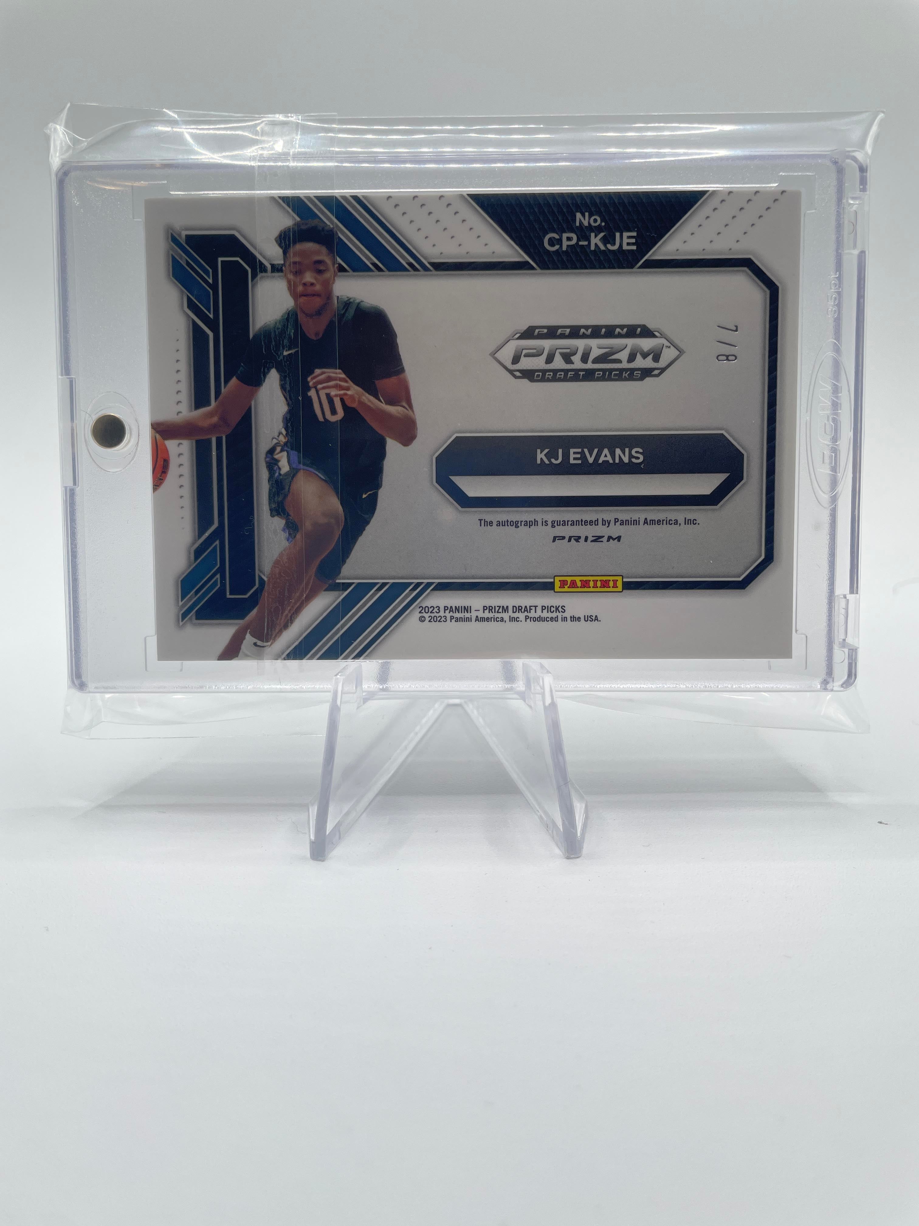 2023-24 Panini Prizm Draft Picks Kwame KJ Evans Penmanship Choice Green Auto /8