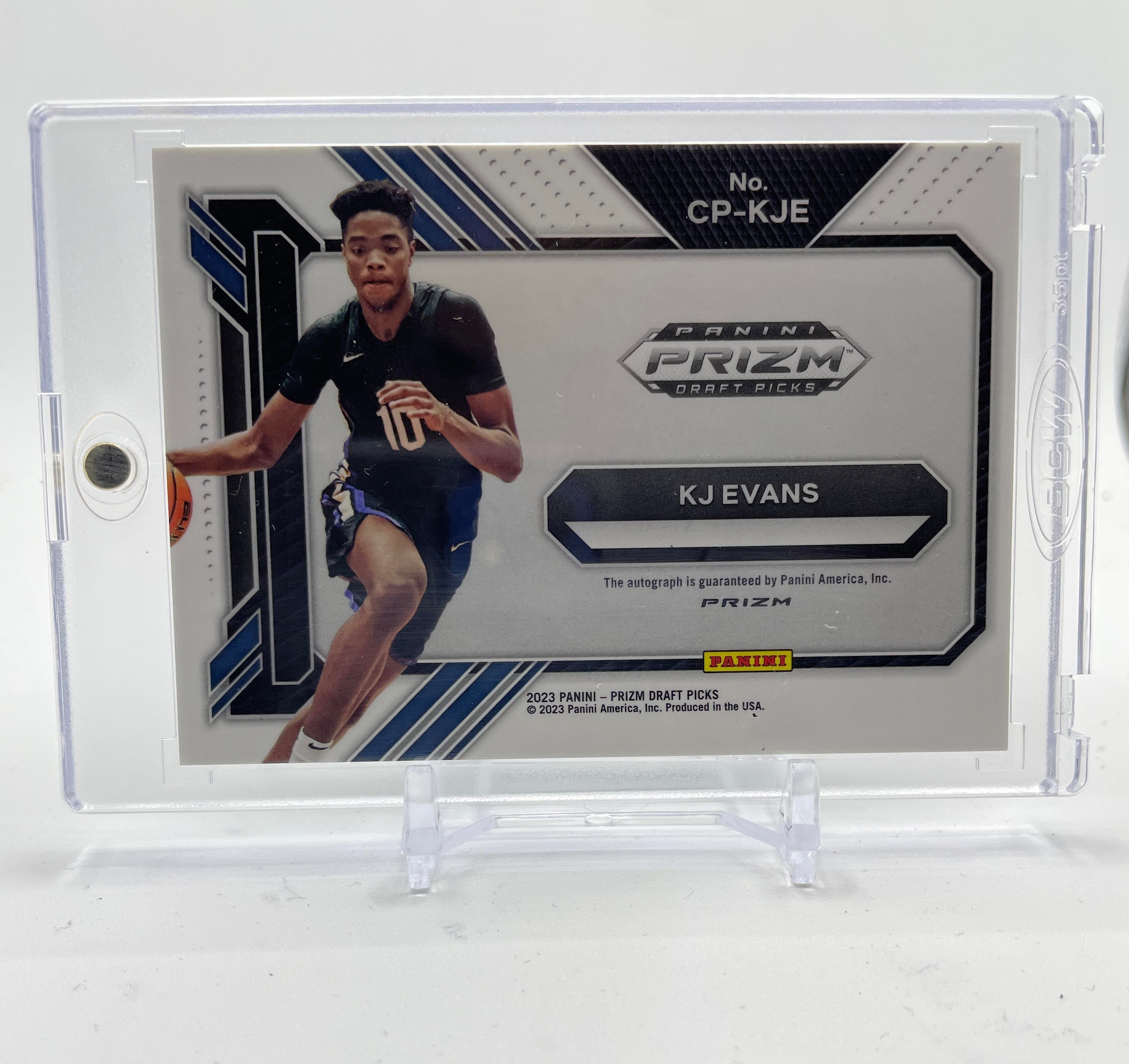 2023-24 Panini Prizm Draft Picks Kwame KJ Evans Penmanship Green Prizm Auto