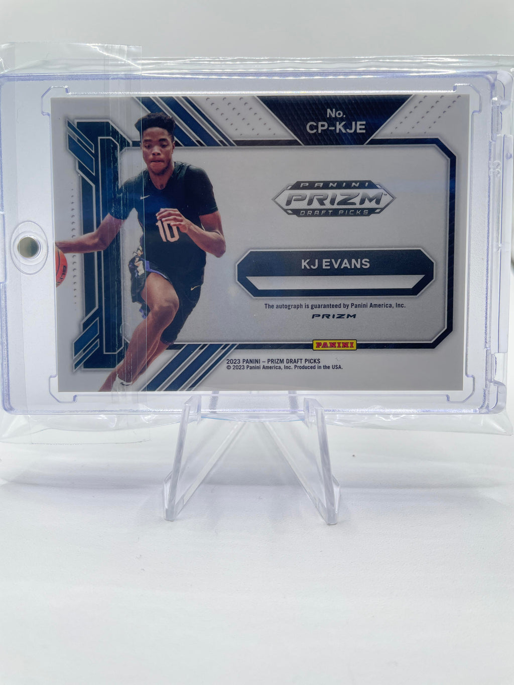 2023-24 Panini Prizm Draft Picks Kwame KJ Evans Penmanship Green Prizm Auto