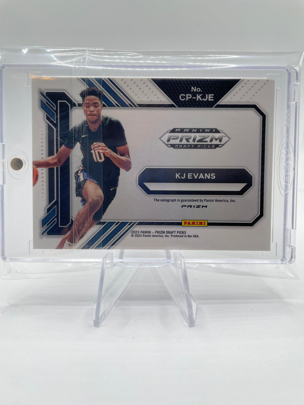 2023-24 Panini Prizm Draft Picks Kwame KJ Evans Penmanship Green Prizm Auto