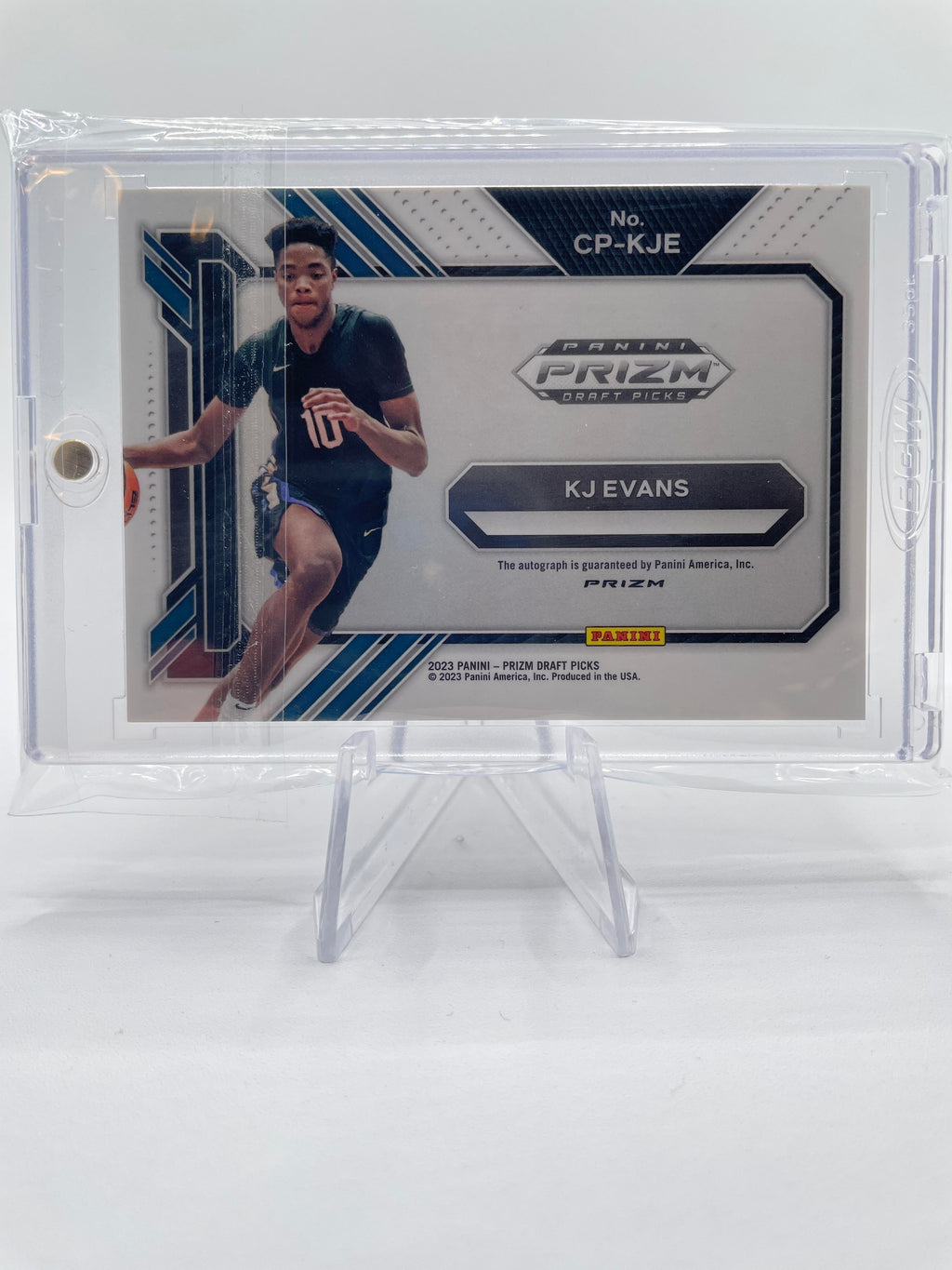 2023-24 Panini Prizm Draft Picks Kwame KJ Evans Penmanship Green Prizm Auto